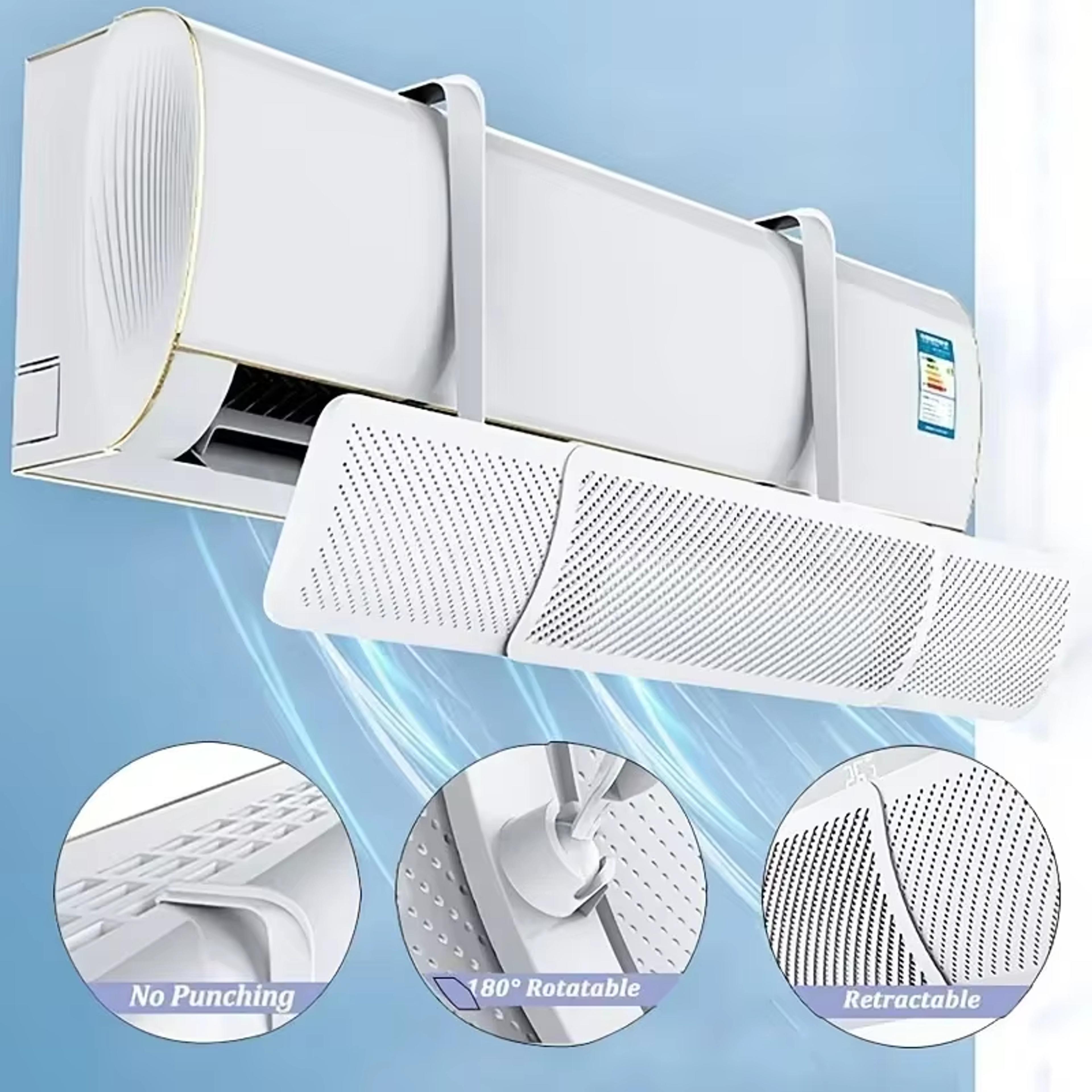 Adjustable Air Conditioner Deflector Retractable AC Wind Shield 3