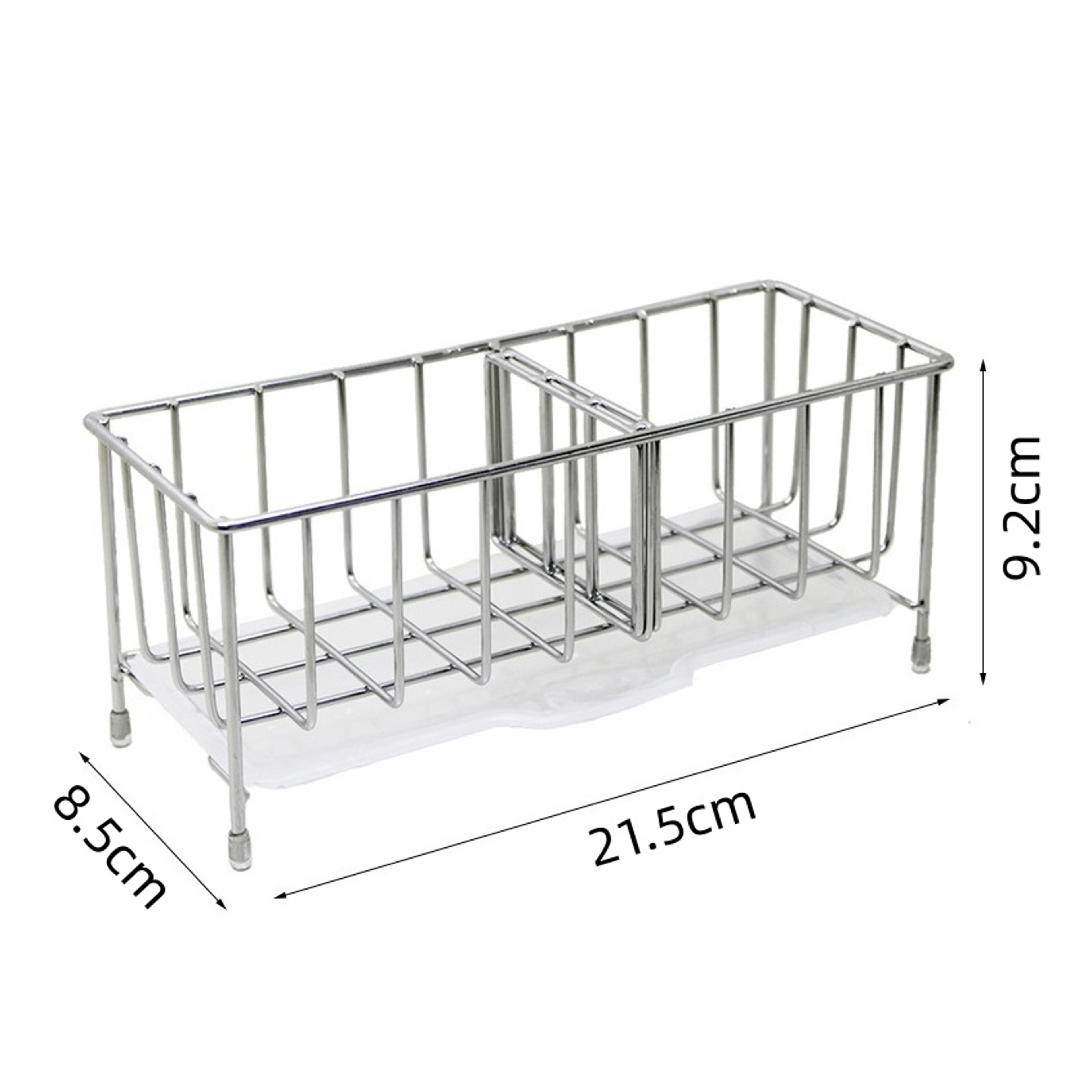 Adjustable Stainless Steel Sink Caddy Sponge Holder Drain Rack 6