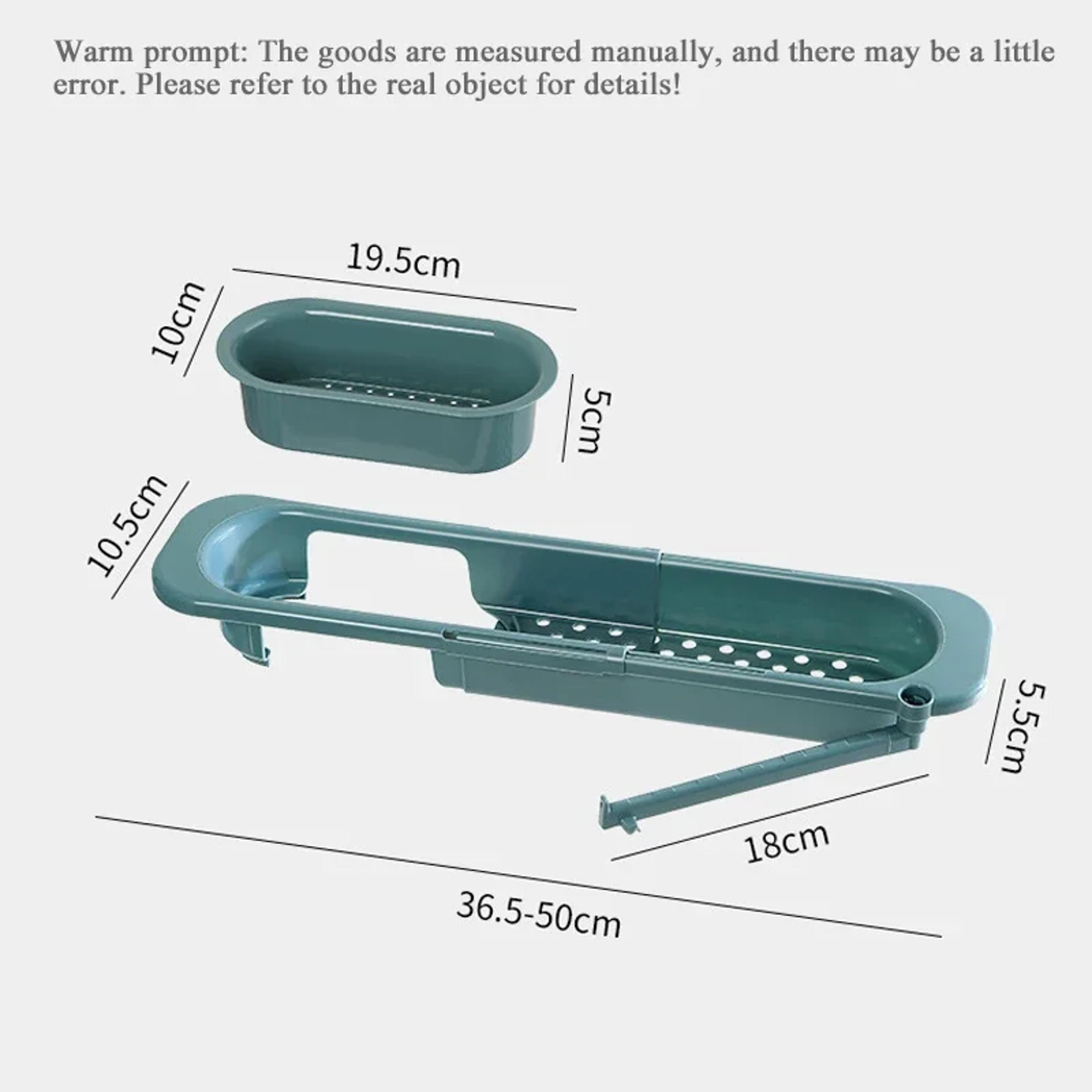 Adjustable Kitchen Sink Drain Basket Telescopic Sink Organizer With Towel Bar 4