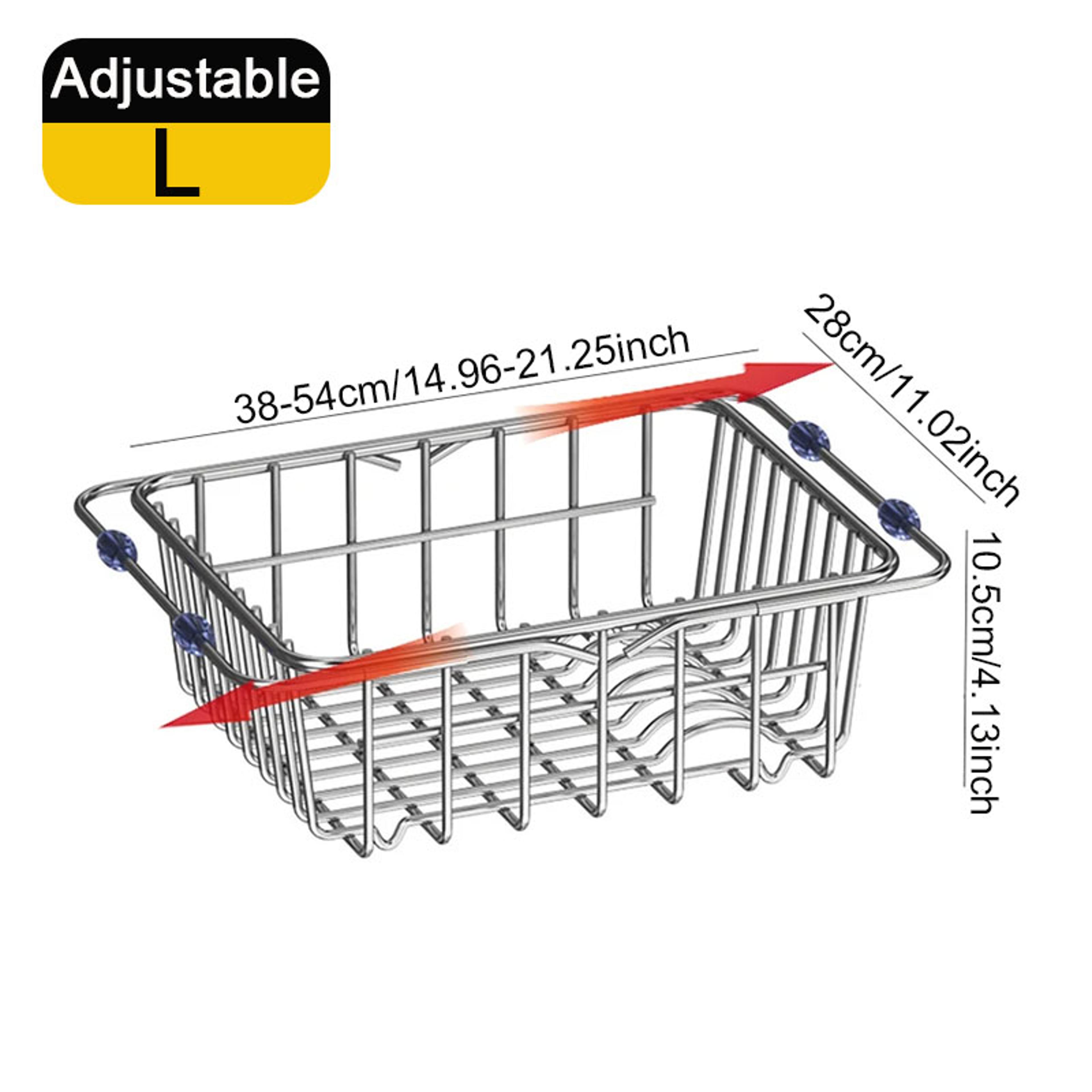Expandable Stainless Steel Over Sink Drain Basket And Dish Drying Rack 8