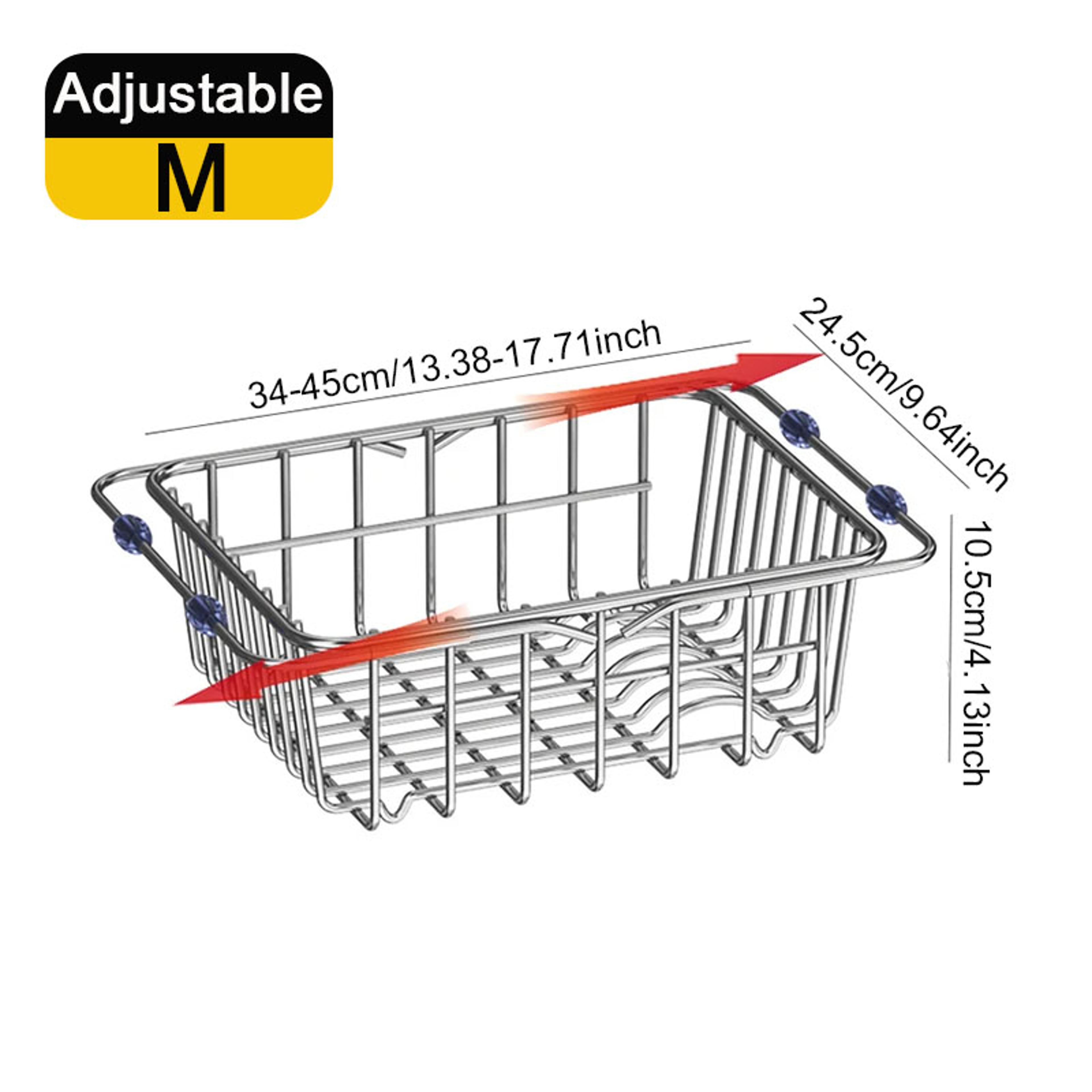 Expandable Stainless Steel Over Sink Drain Basket And Dish Drying Rack 7