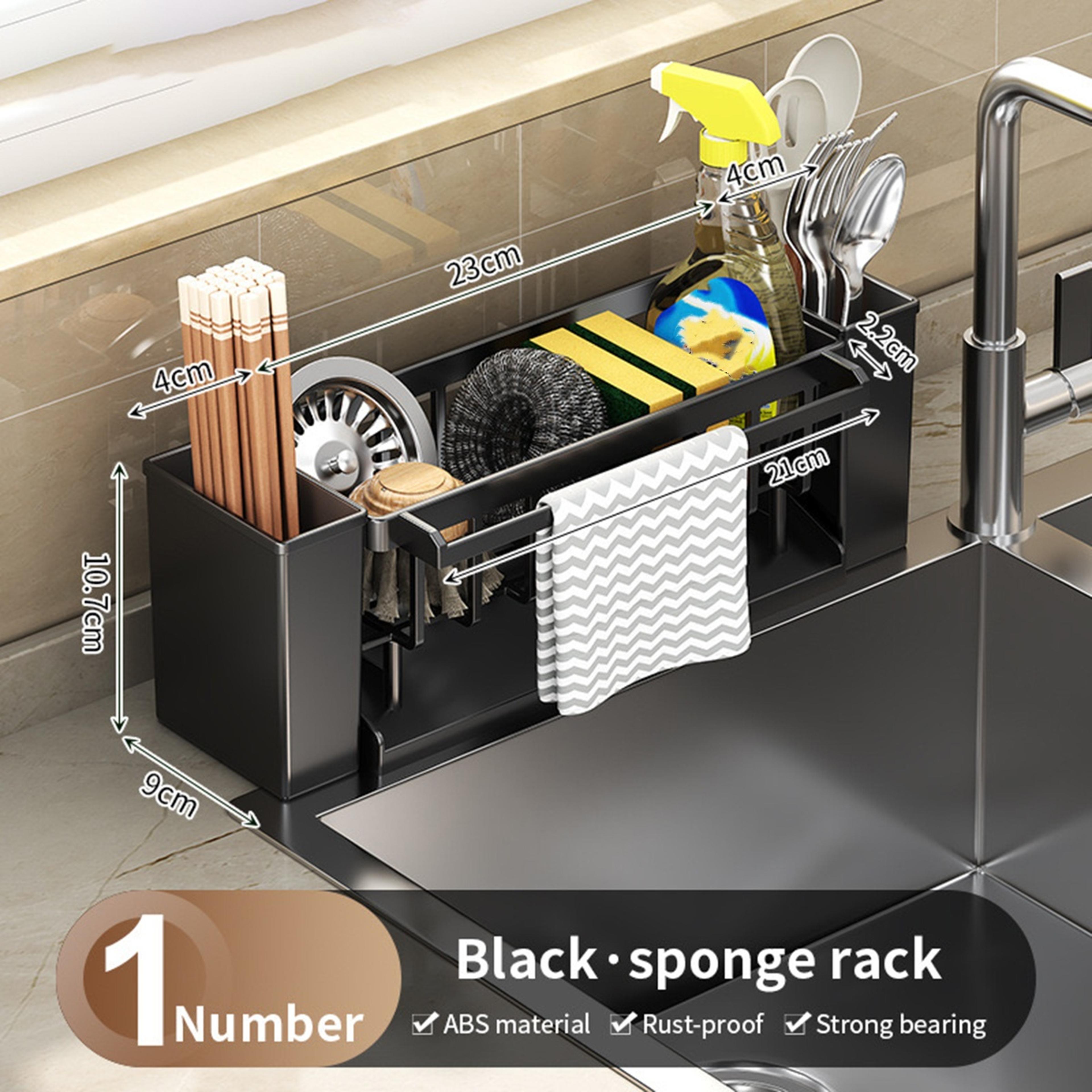 Expandable Stainless Steel Over Sink Drain Basket And Dish Drying Racks 5