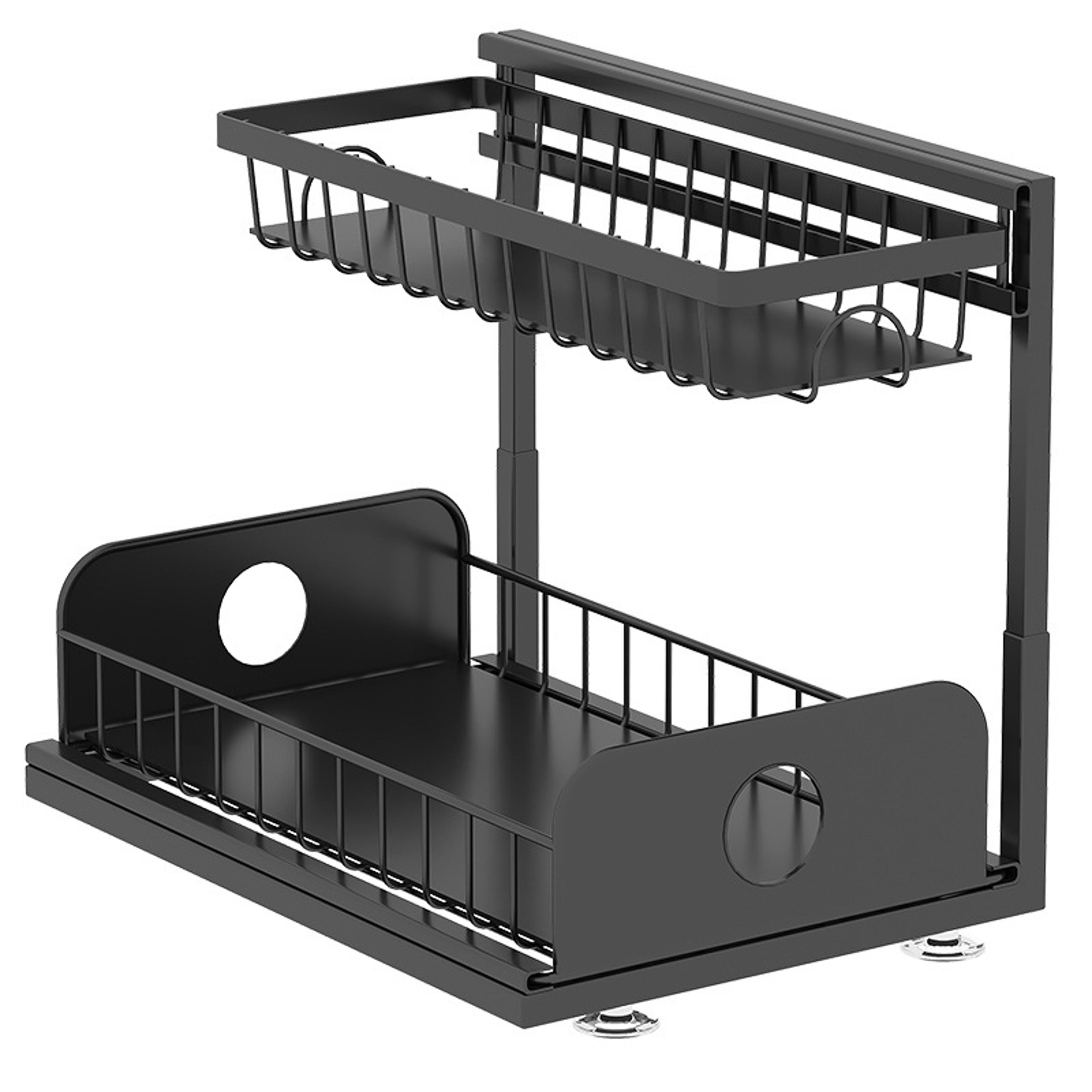 Adjustable Over Sink Drain Basket And Sponge Holders 4