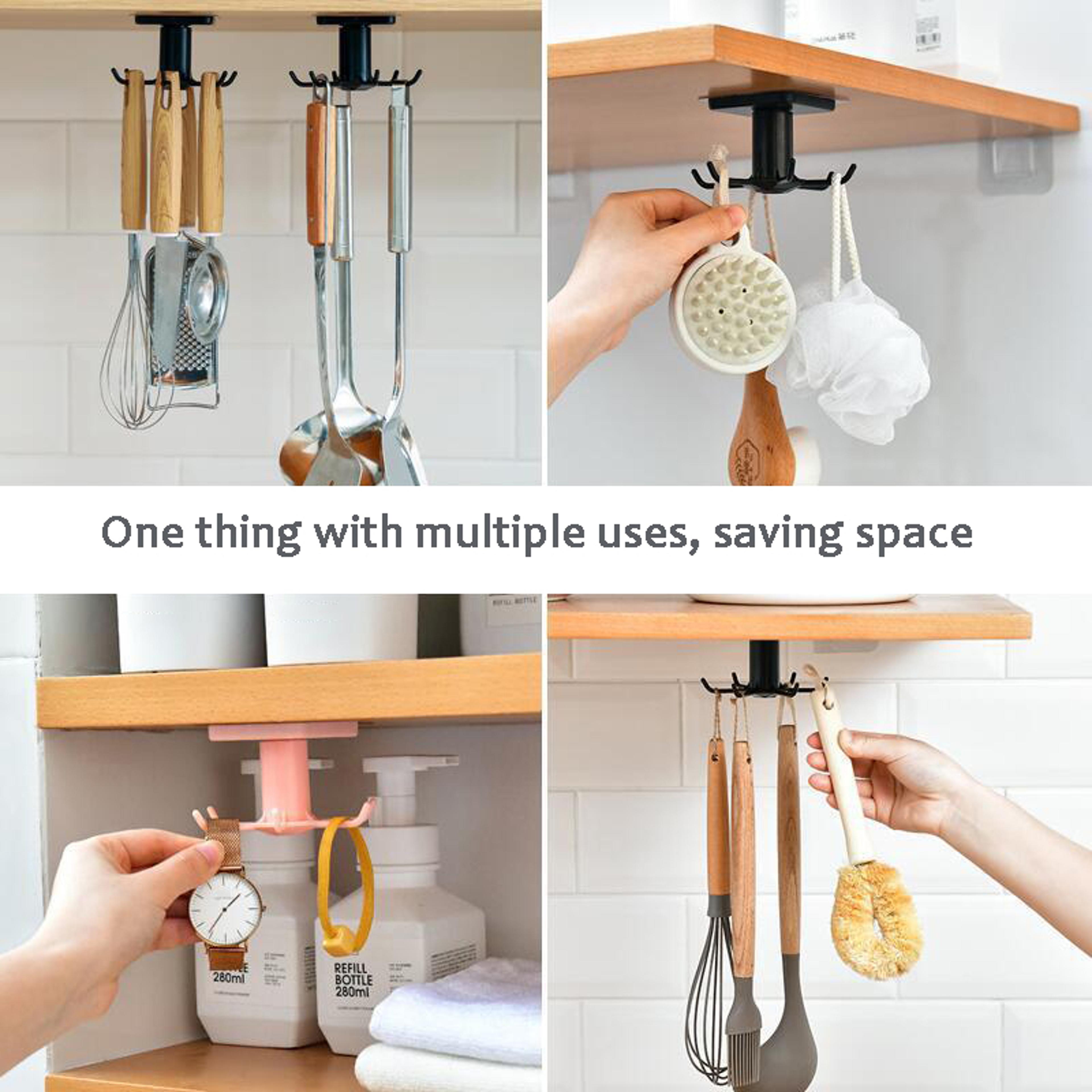 Wall Mounted Pot Lid Holder Kitchen Organizer Rack With Hooks 4