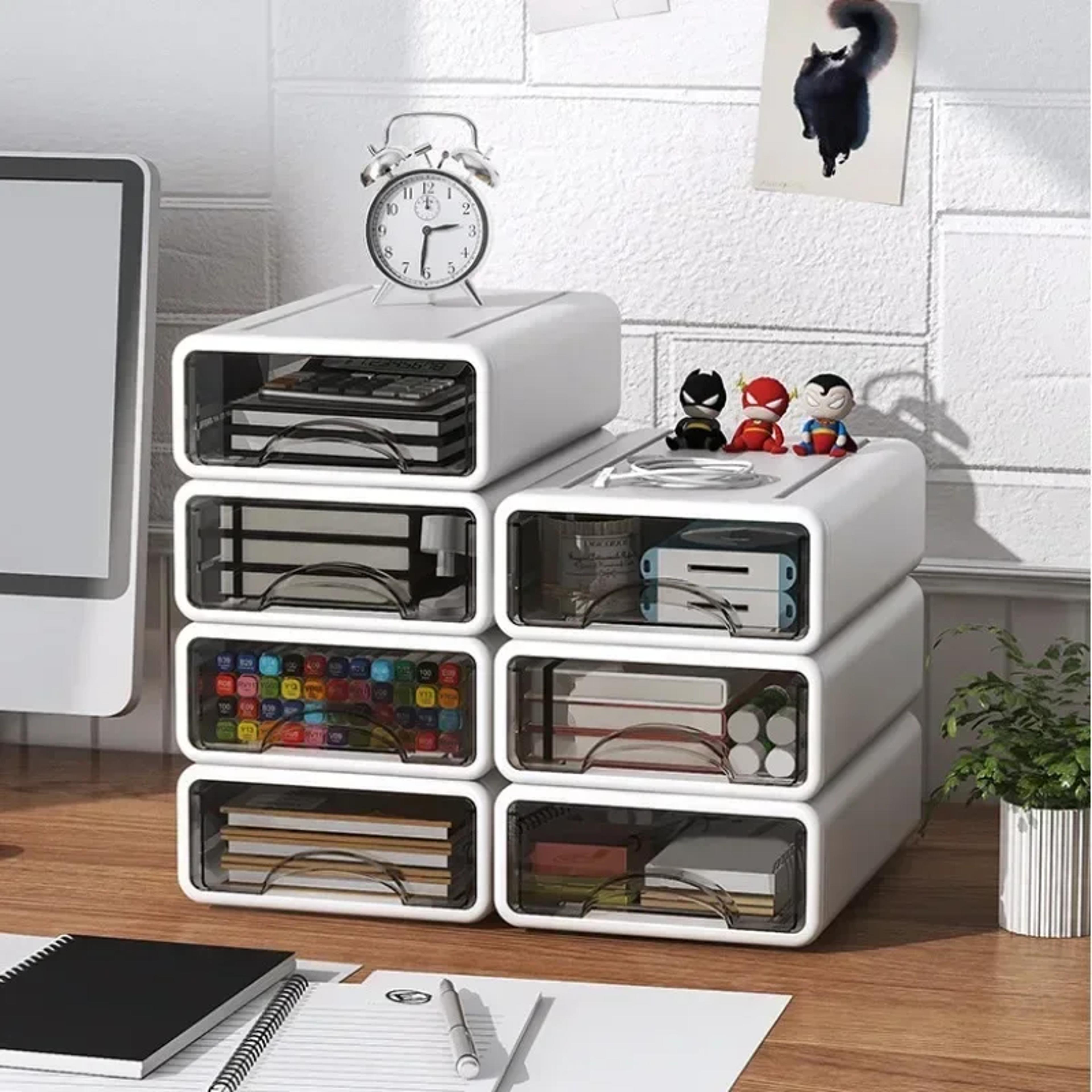 Stackable Desktop Organizer Drawer Box For Makeup Jewelry Medicine And Office Storage 1