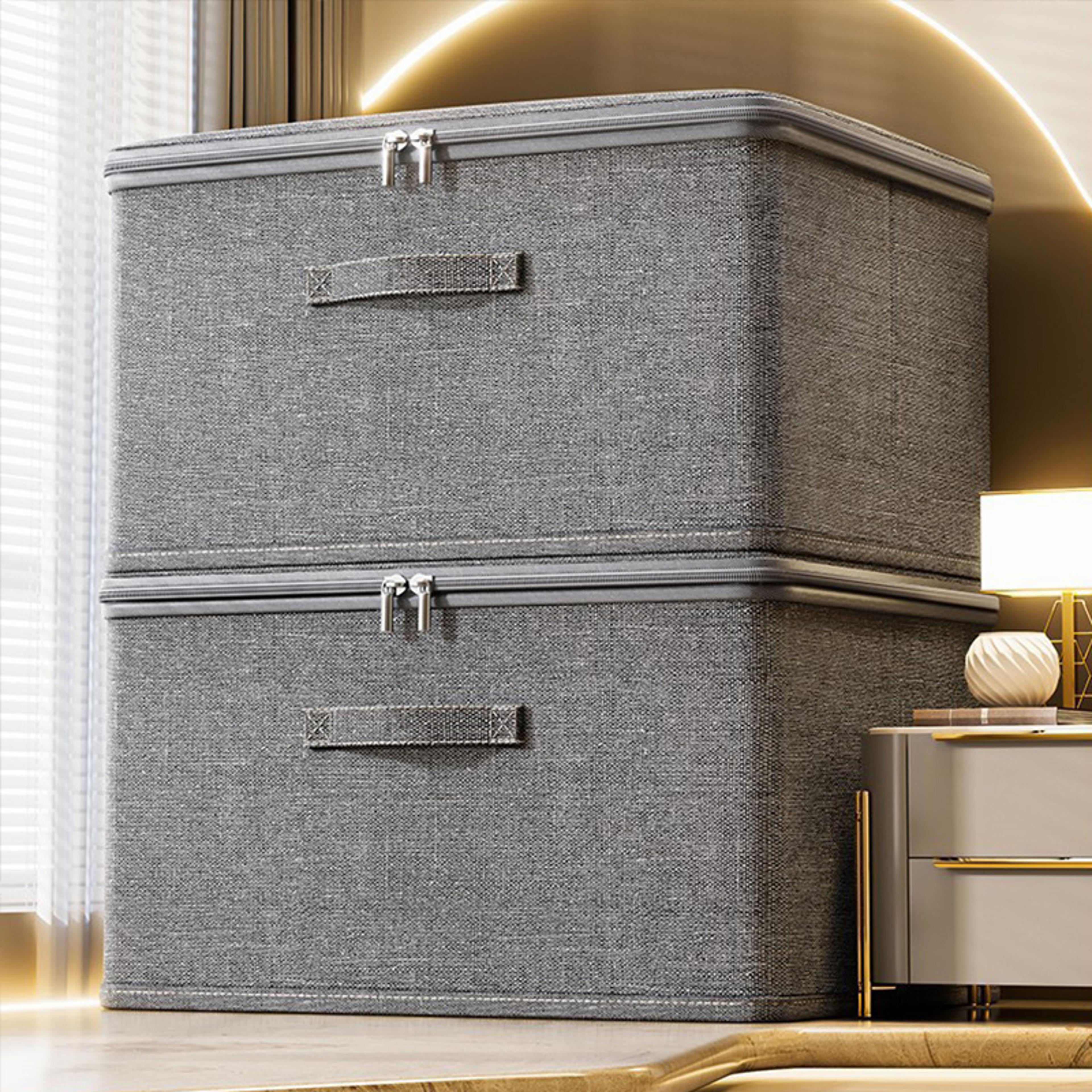 Large Capacity Clothes Storage Bag Foldable Wardrobe Organizer With Zipper 3