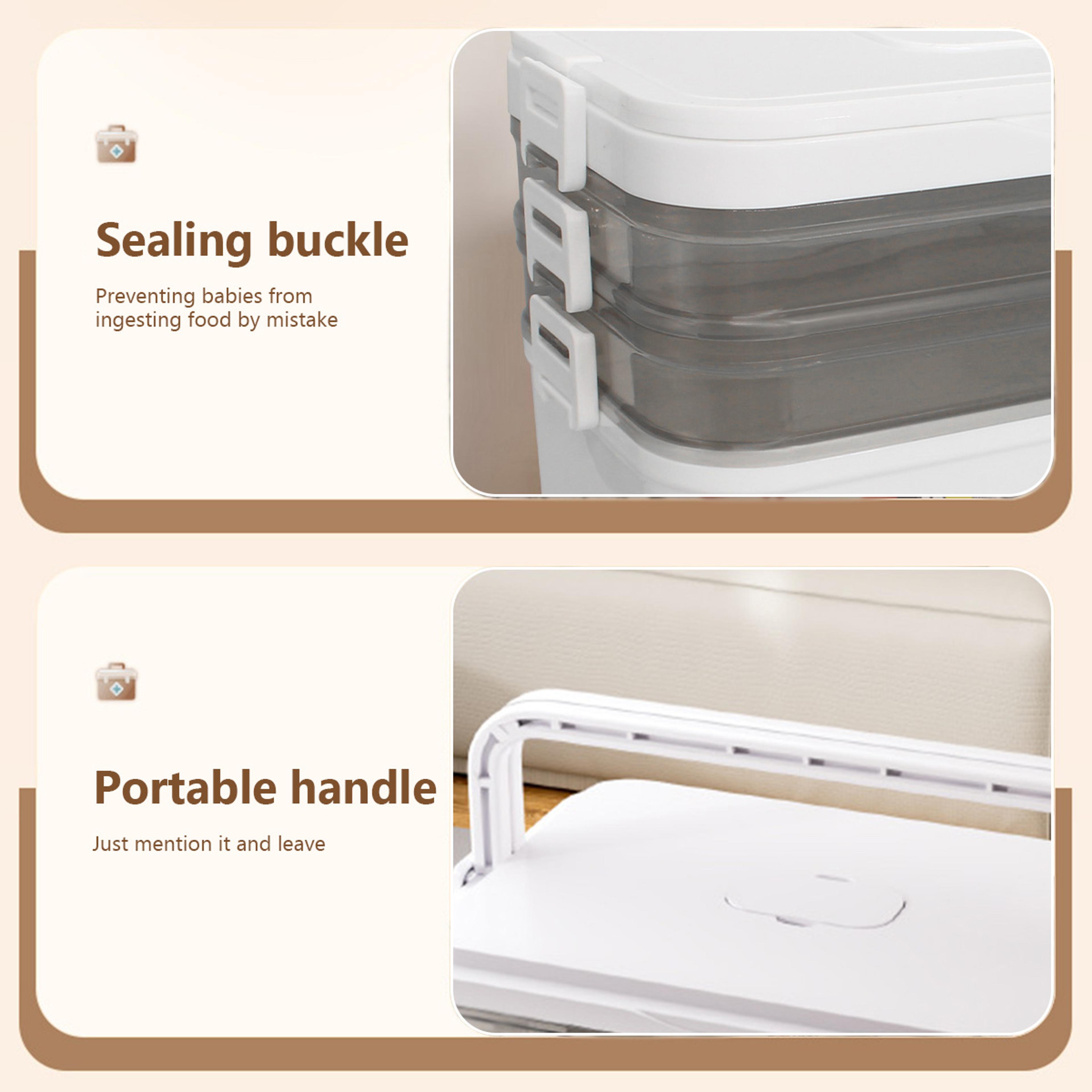 Large Capacity Medicine Storage Box Portable Multi Layer First Aid Organizer For Home And Travel 4