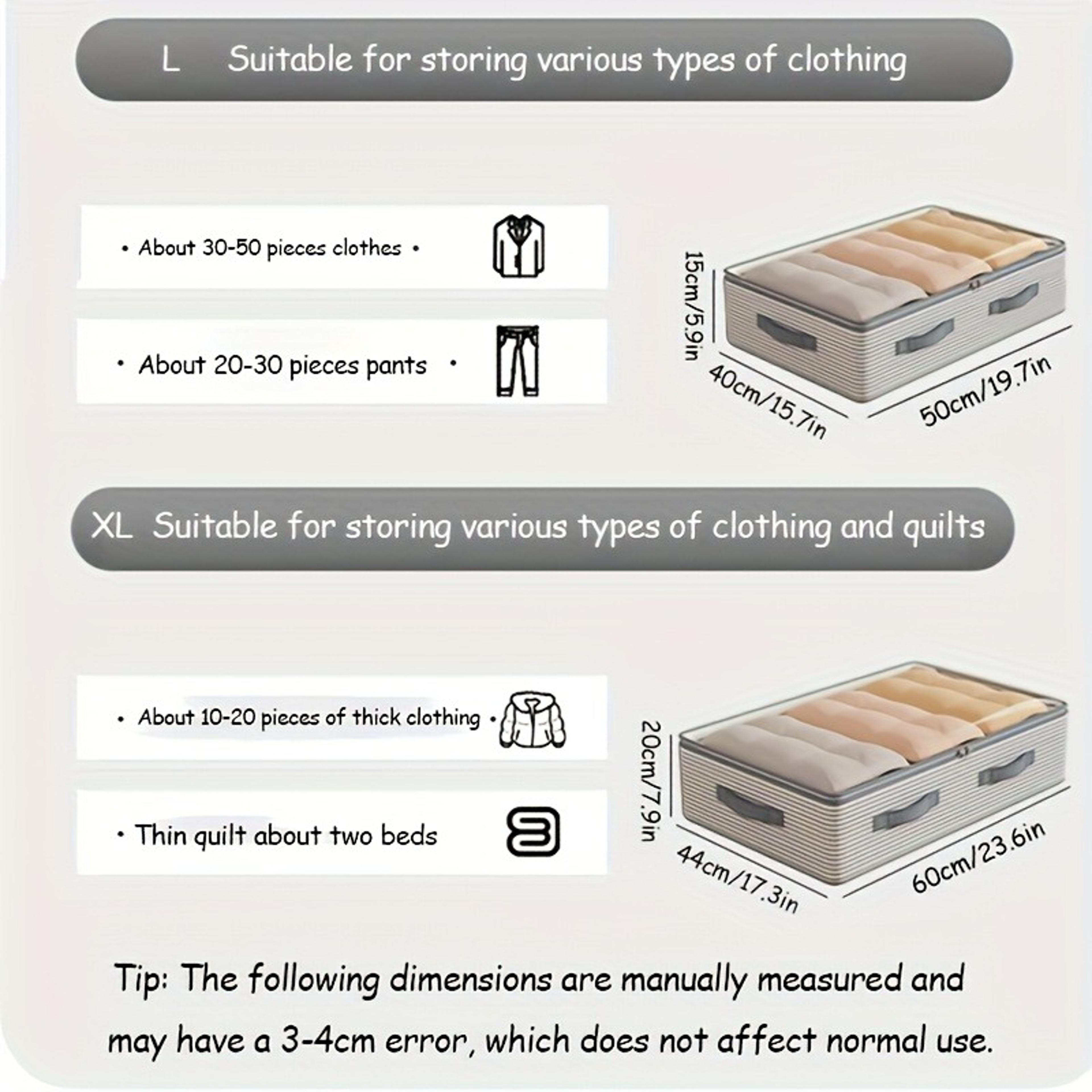Large Under Bed Storage Bag With Clear Window Clothes And Closet Organizer 5
