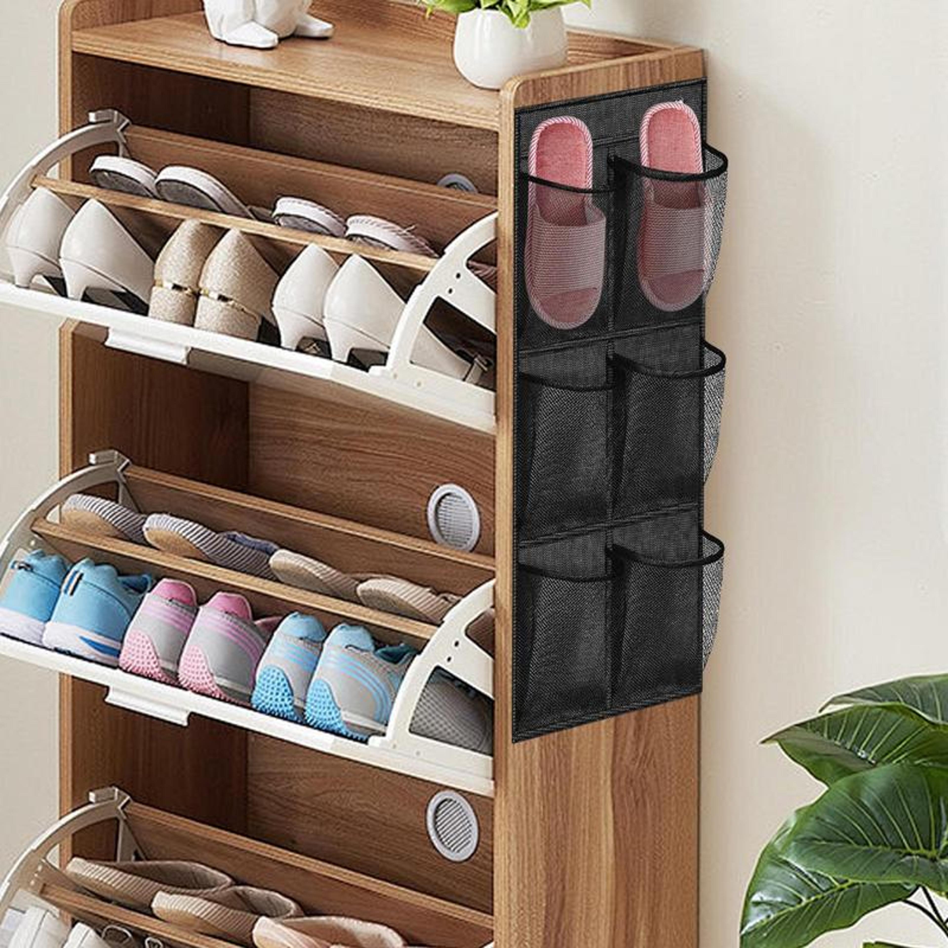 Over The Door Shoe Organizer With Mesh Storage Pockets 3