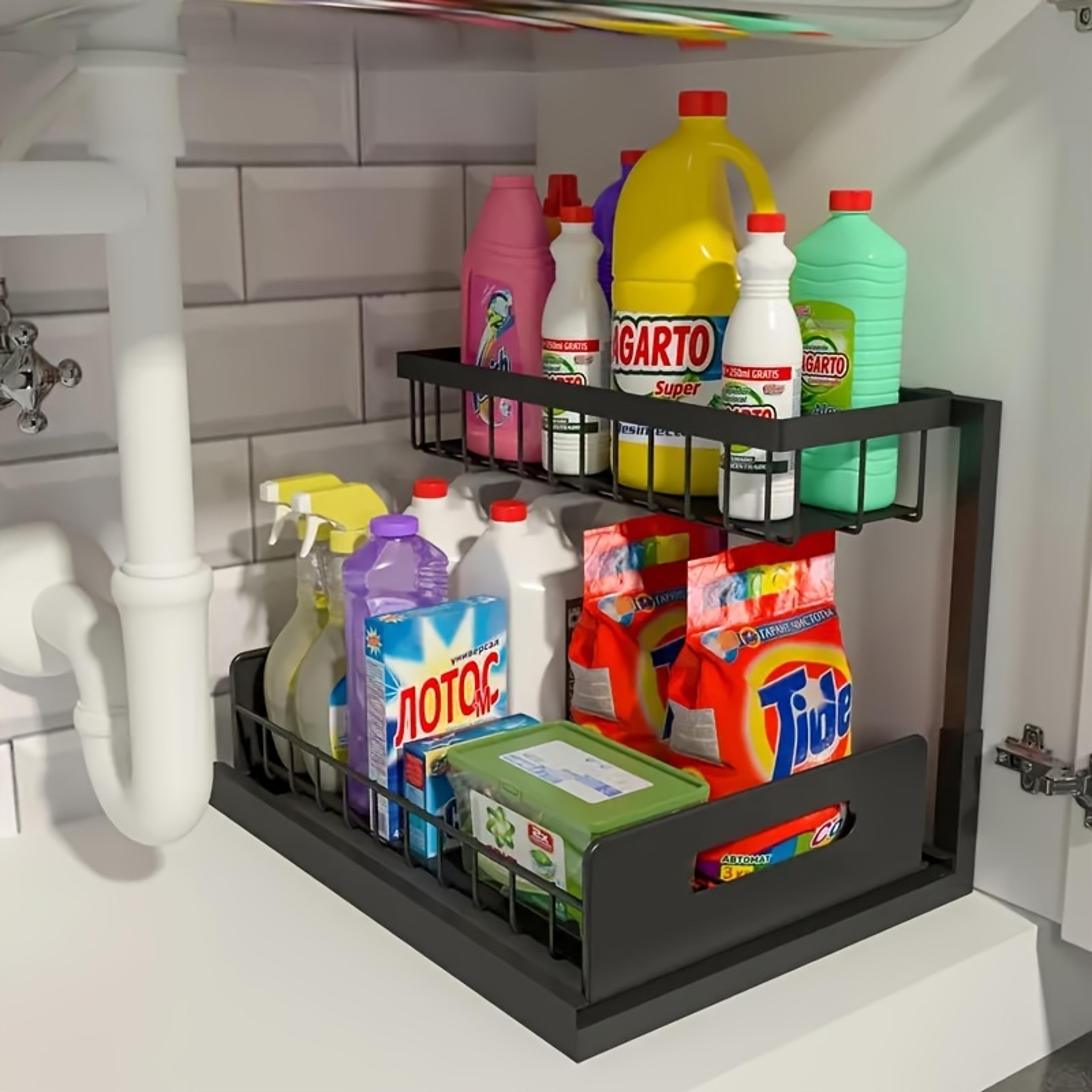 Pull Out Under Sink Organizer Sliding Cabinet Storage Rack 4