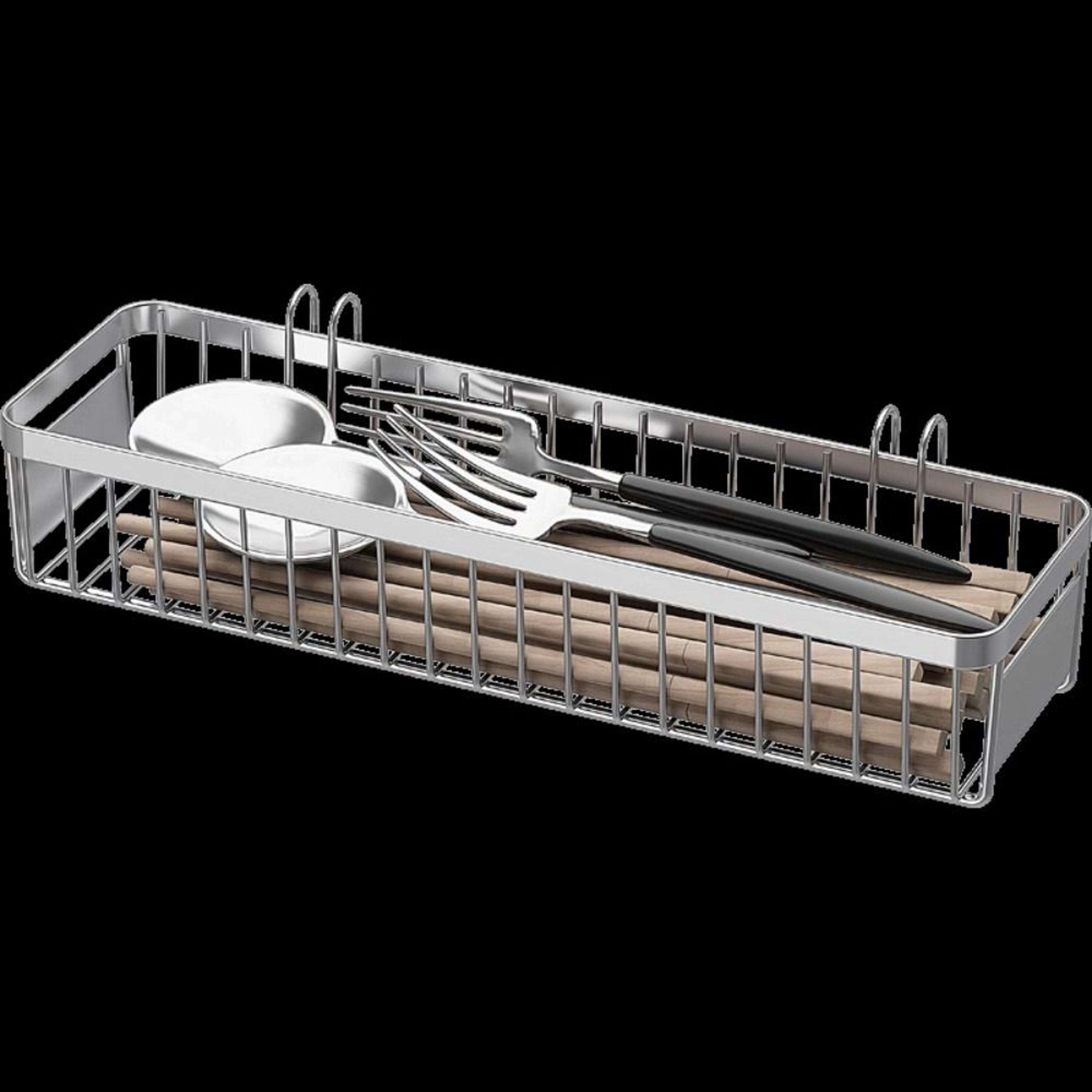 Stainless Steel Hanging Cutlery Holder Space Saving Kitchen Utensil Organizer 4