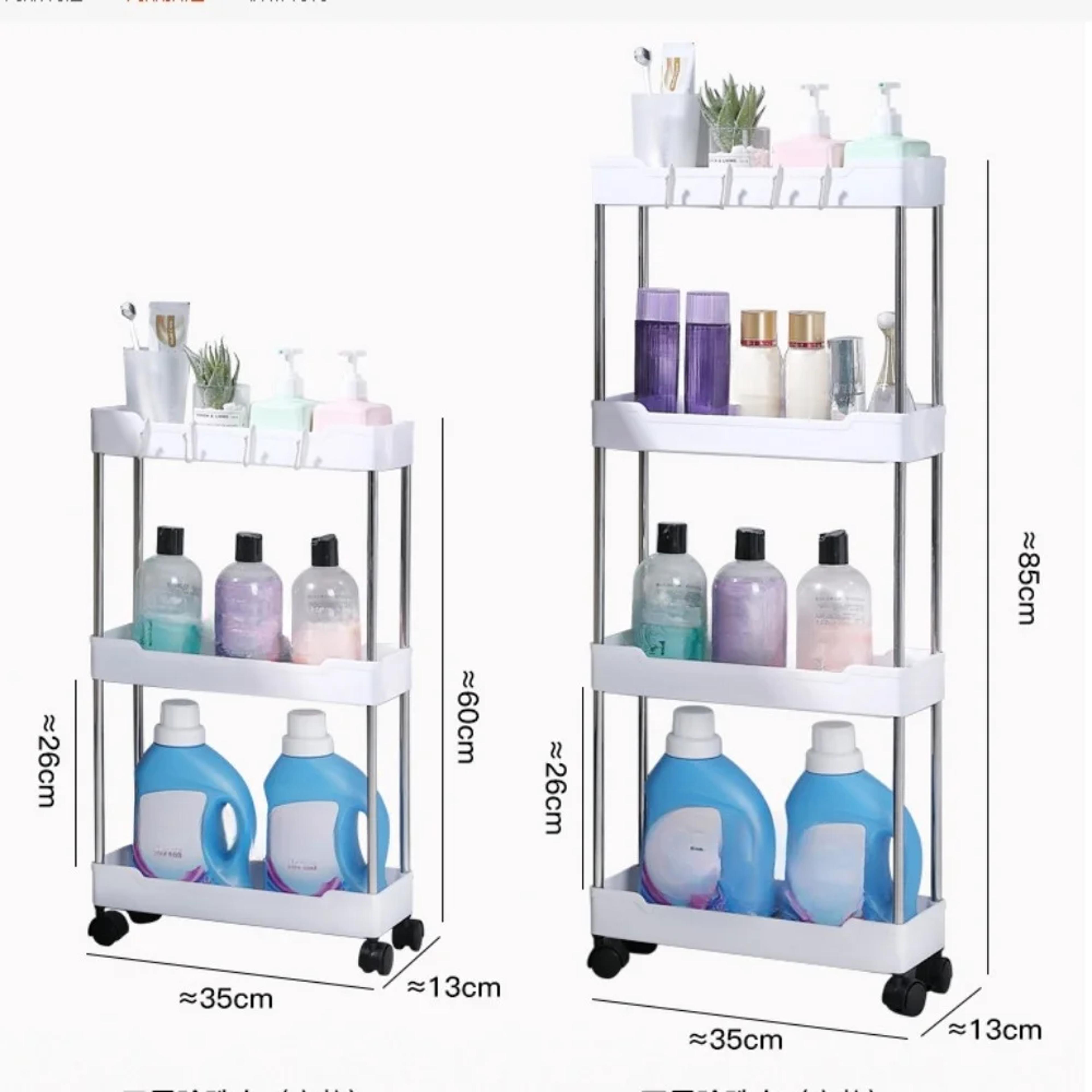 Slim Rolling Storage Cart Multi Tier Narrow Space Organizer 5
