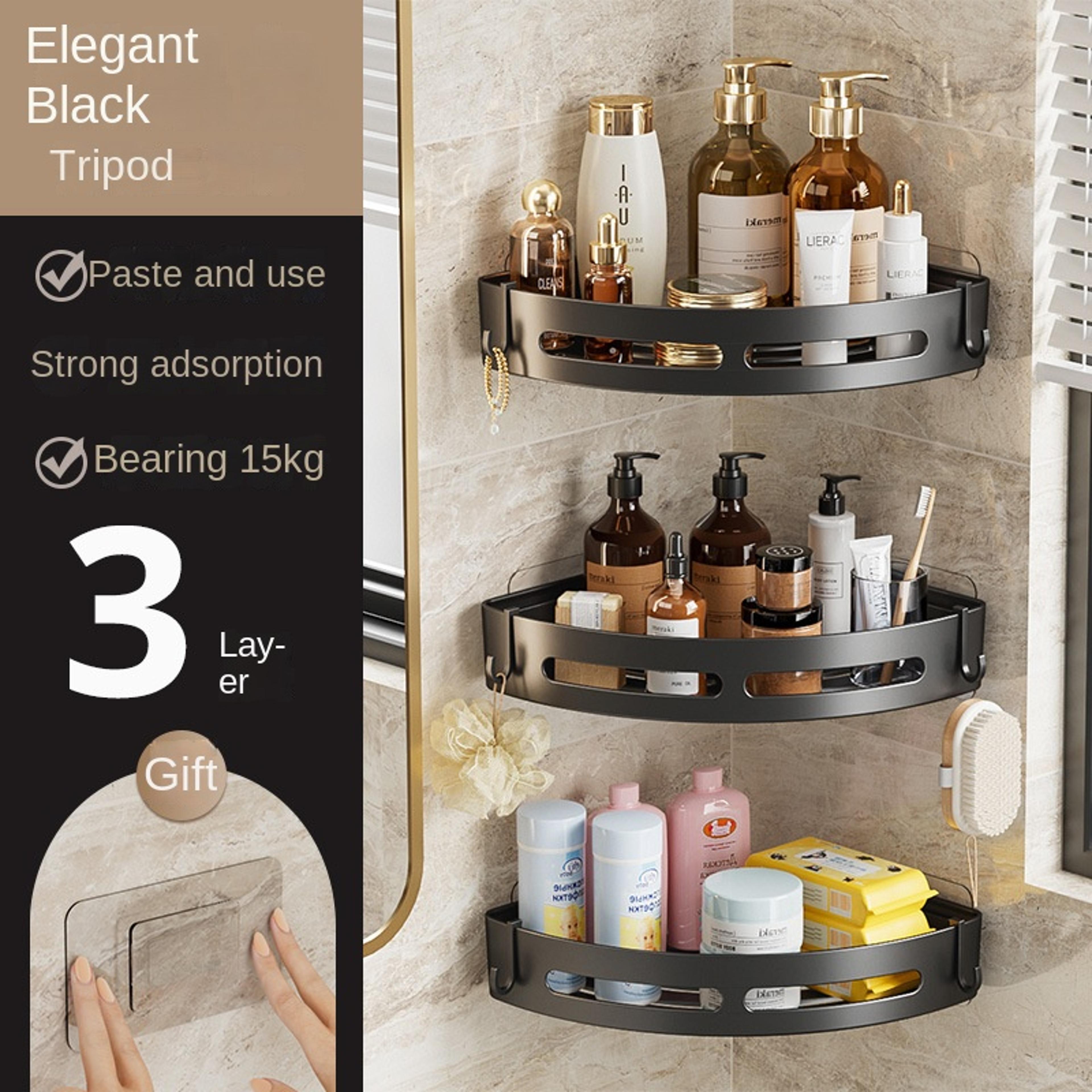 Strong Adhesive No Drill Shower Shelf Waterproof Bathroom Organizer 8
