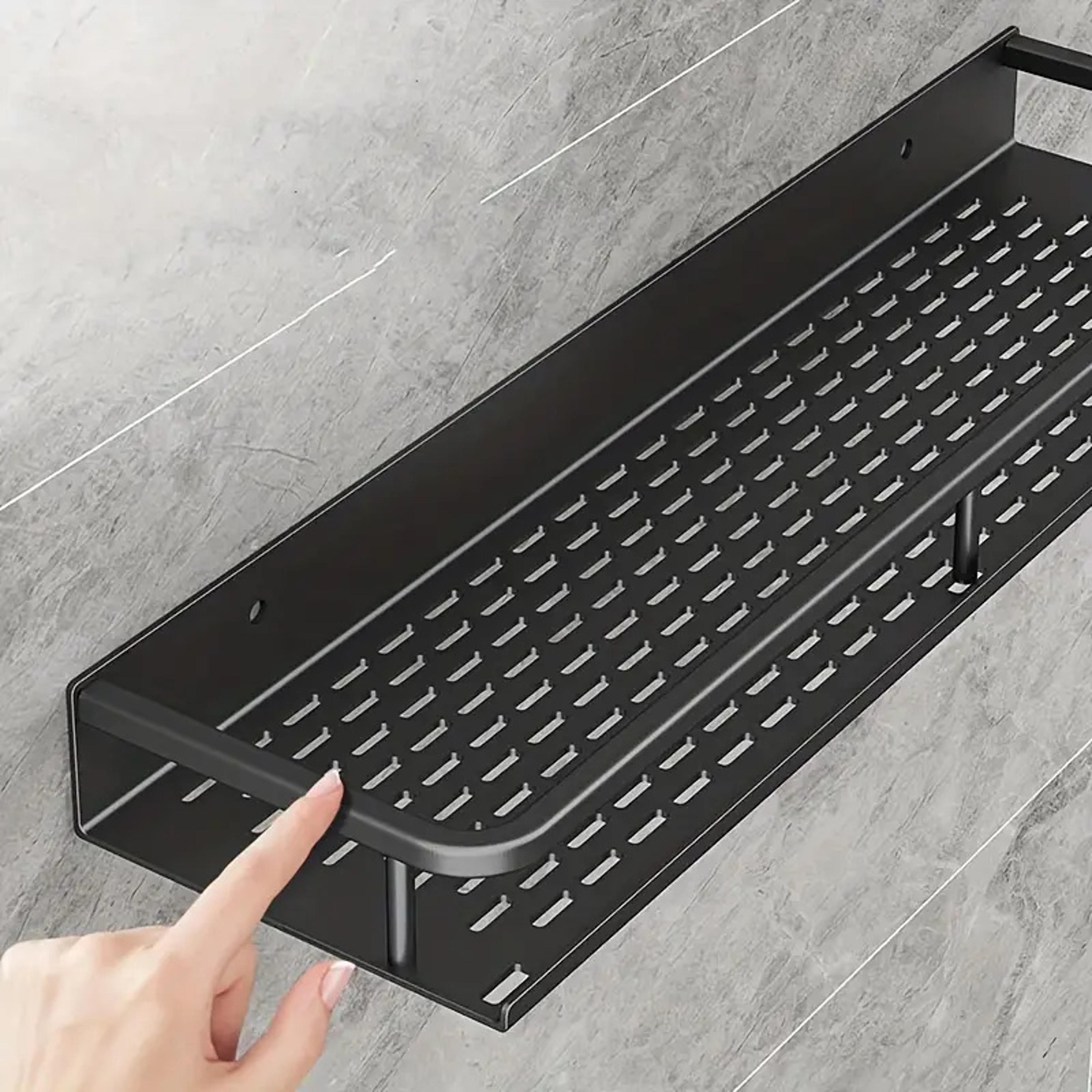 Space Saving Aluminum Bathroom Shelf Wall Mounted Cosmetic Organizer 1
