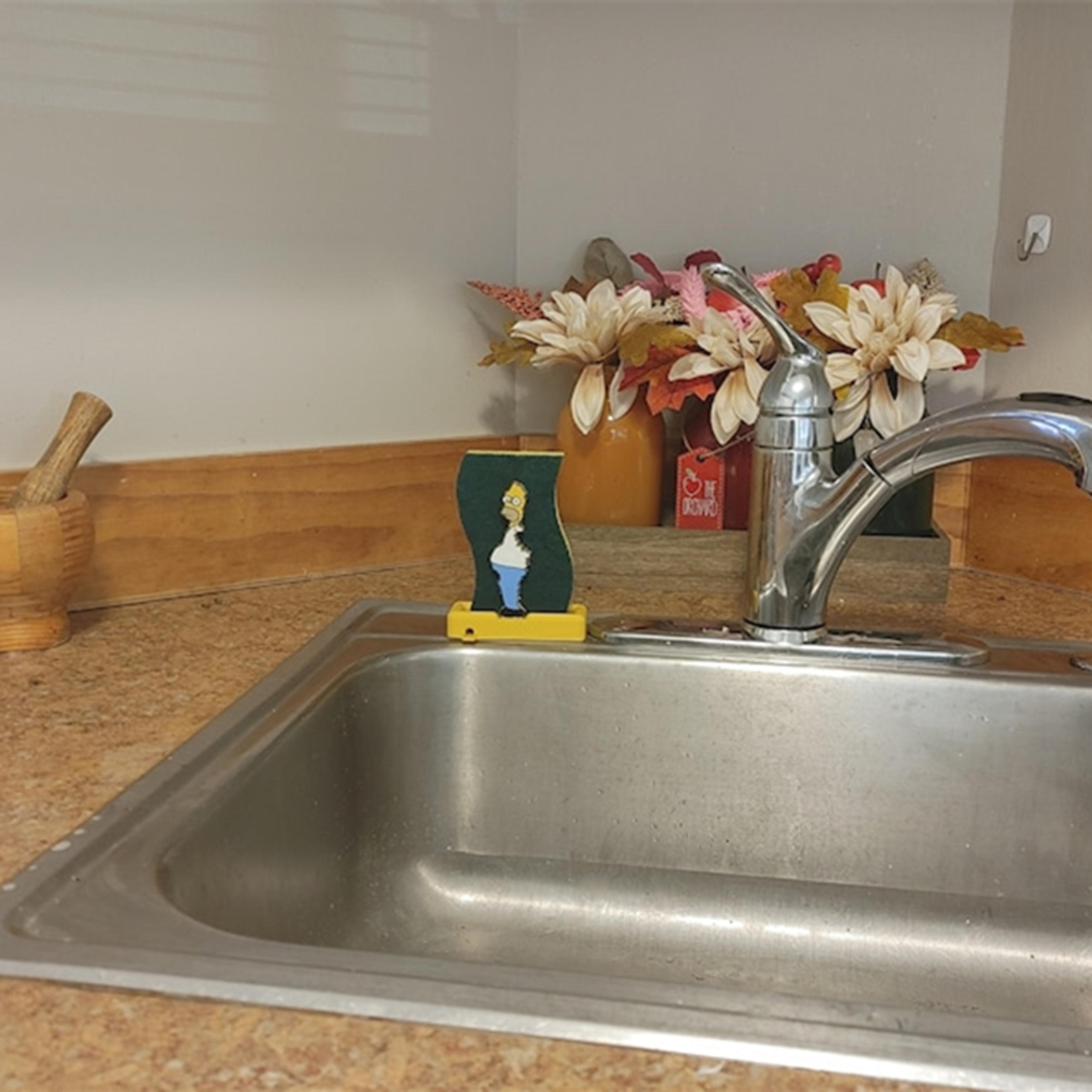 Homer Simpson Sponge Holder Kitchen Sink Organizer Drain Rack 2