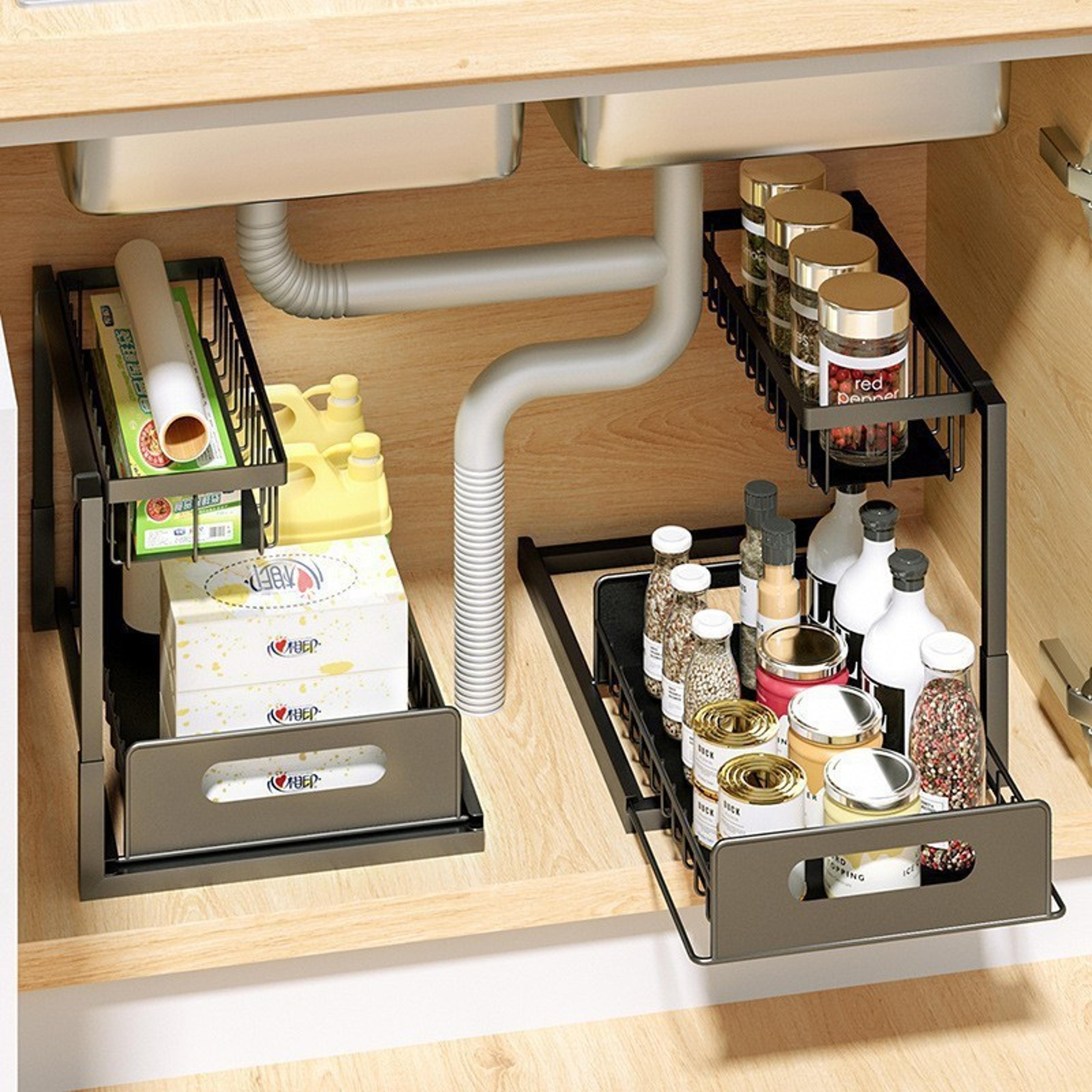 Pull Out Under Sink Organizer For Kitchen And Bathroom Storages 3