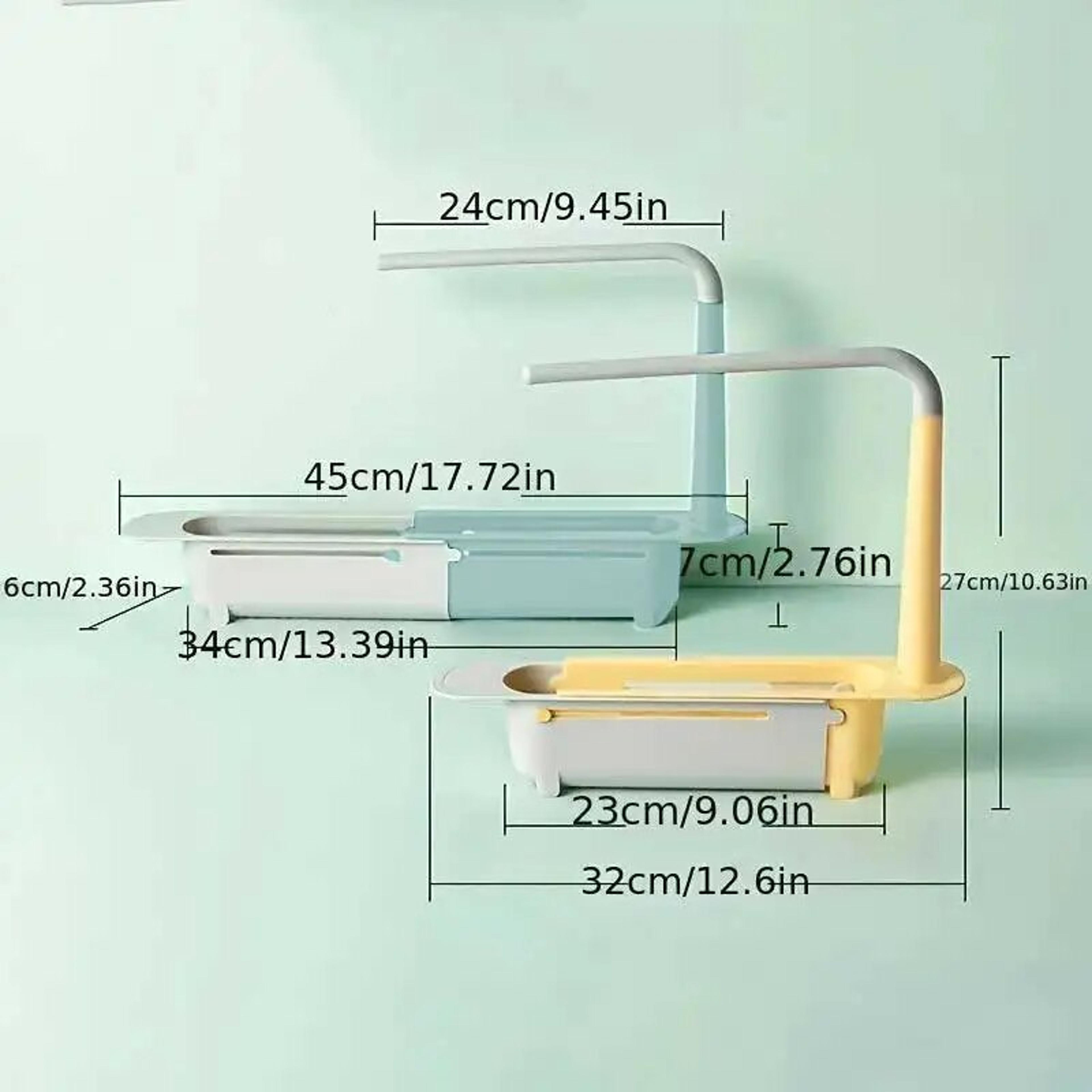 Telescopic Sink Storage Rack Adjustable Sink Caddy And Sponge Holder 5