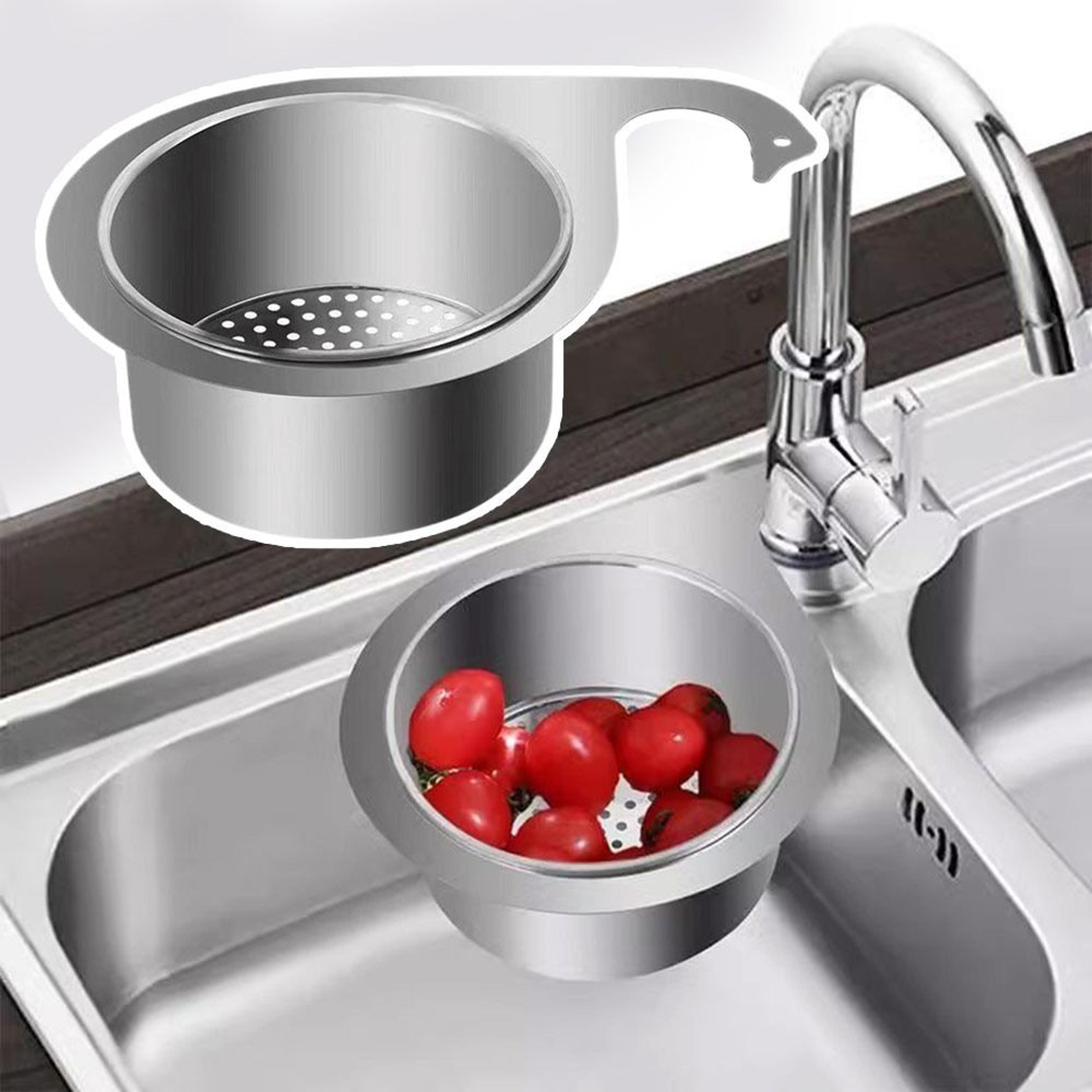 Stainless Steel Swan Sink Strainer Basket And Kitchen Sink Organizer 2