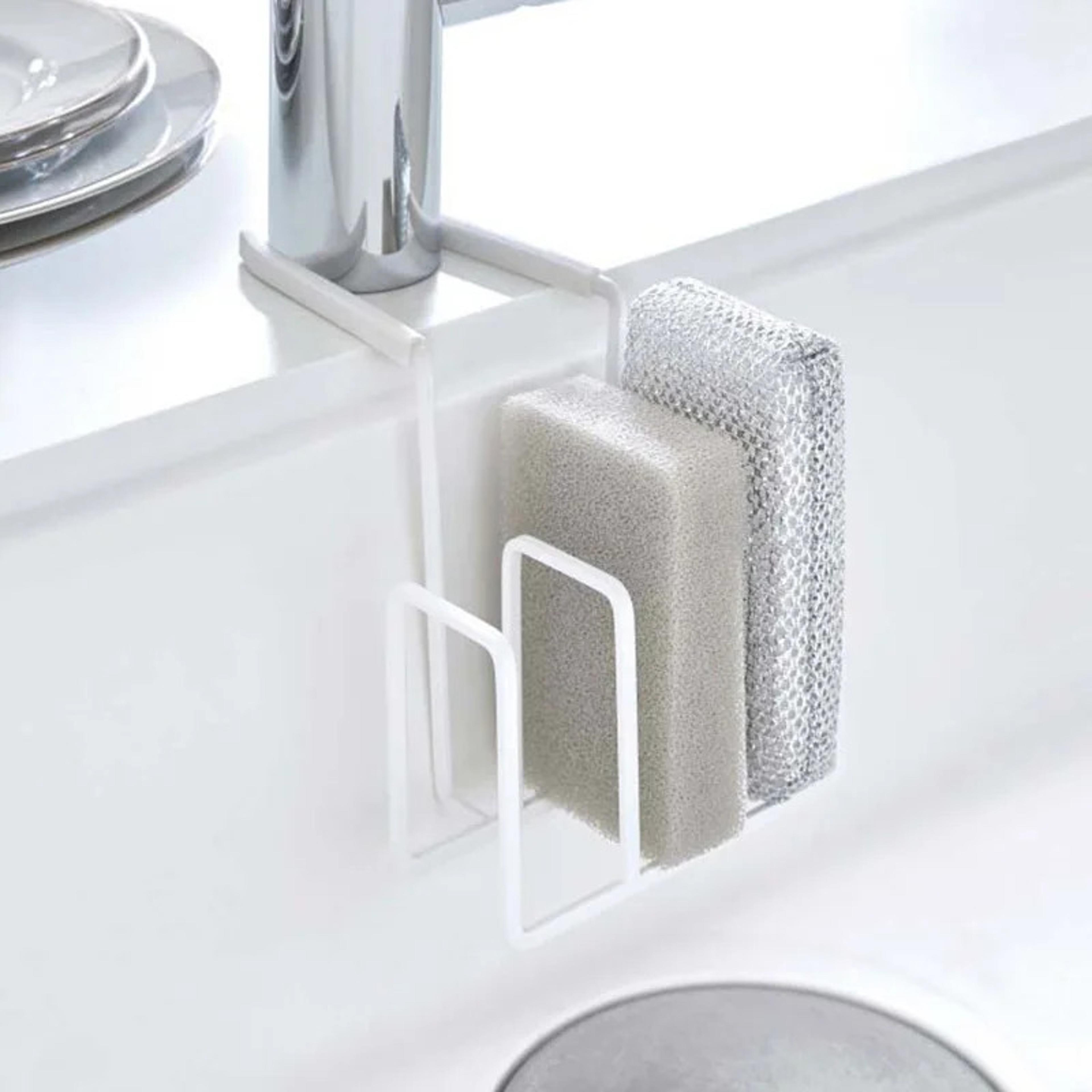 Faucet Mounted Kitchen Sink Organizer And Sponge Holder Drain Rack 4