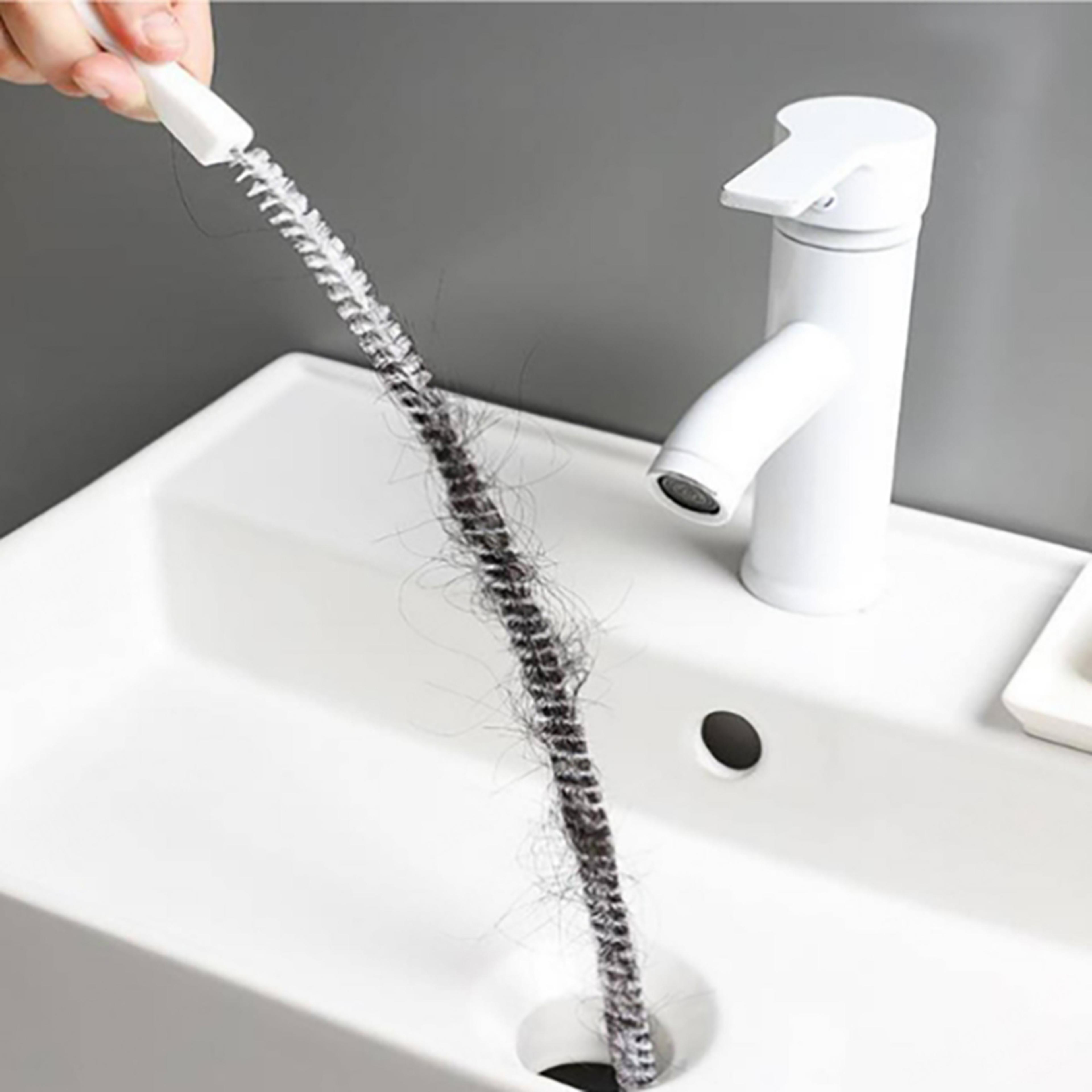 Sink Drain Cleaning Brush Flexible Drain Clog Remover Tool for Bathroom  Kitchen Sink Overflow