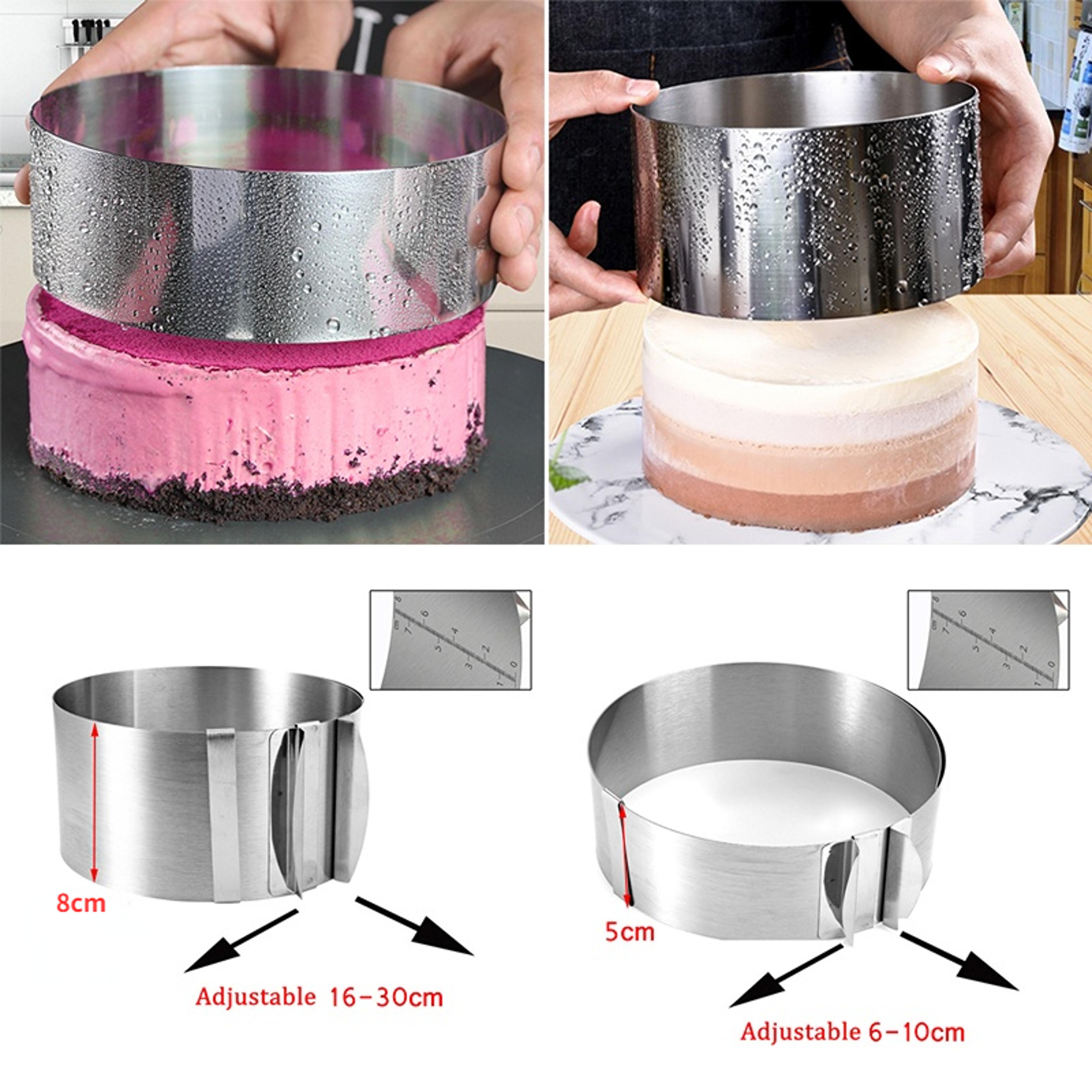Premium Stainless Steel Telescopic Mousse Ring Mold Adjustable Cake Ring 1630cm With Rustproof Desi 1