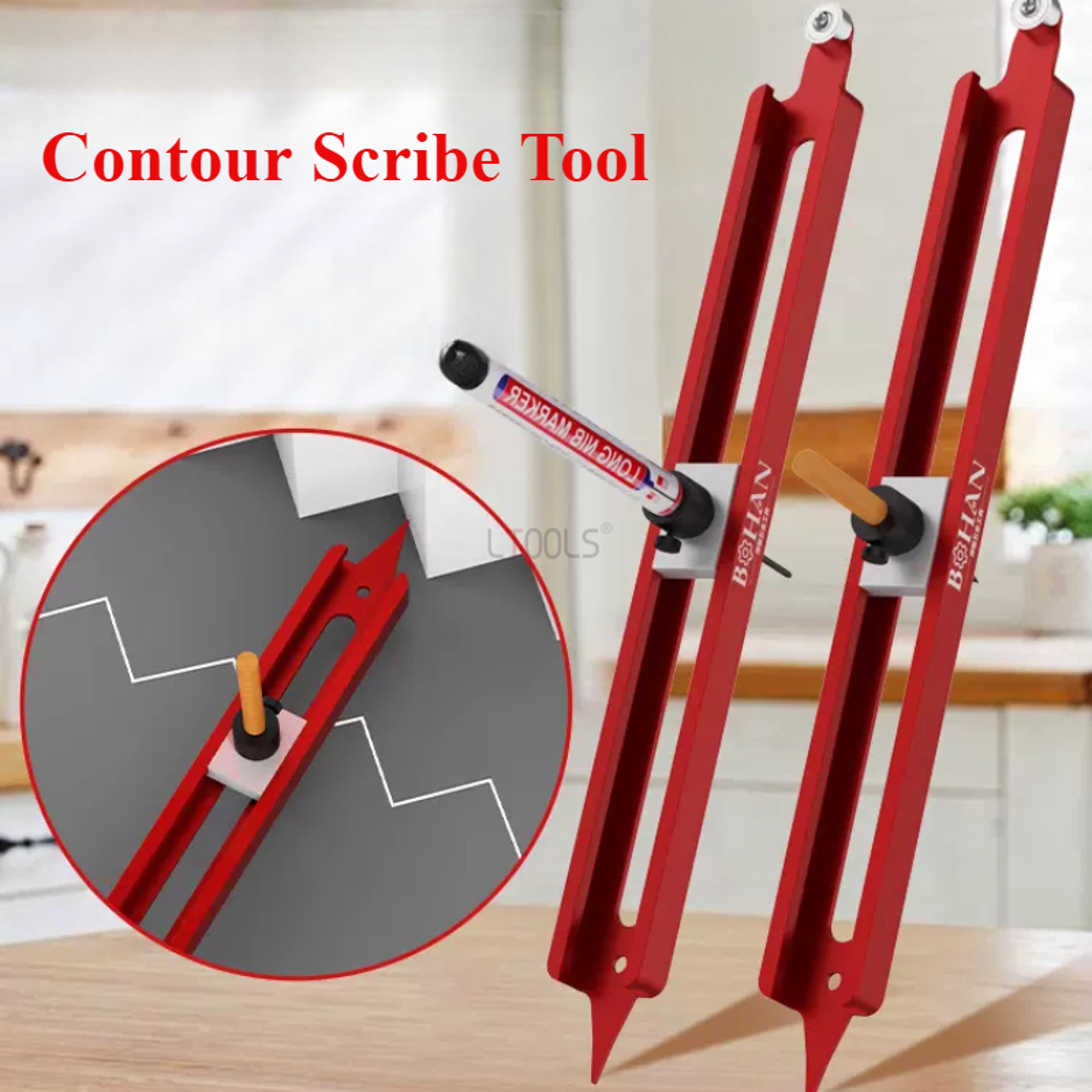 professional woodworking contour gauge, profile duplicator tool for perfect edge & corner transfers, with adjustable