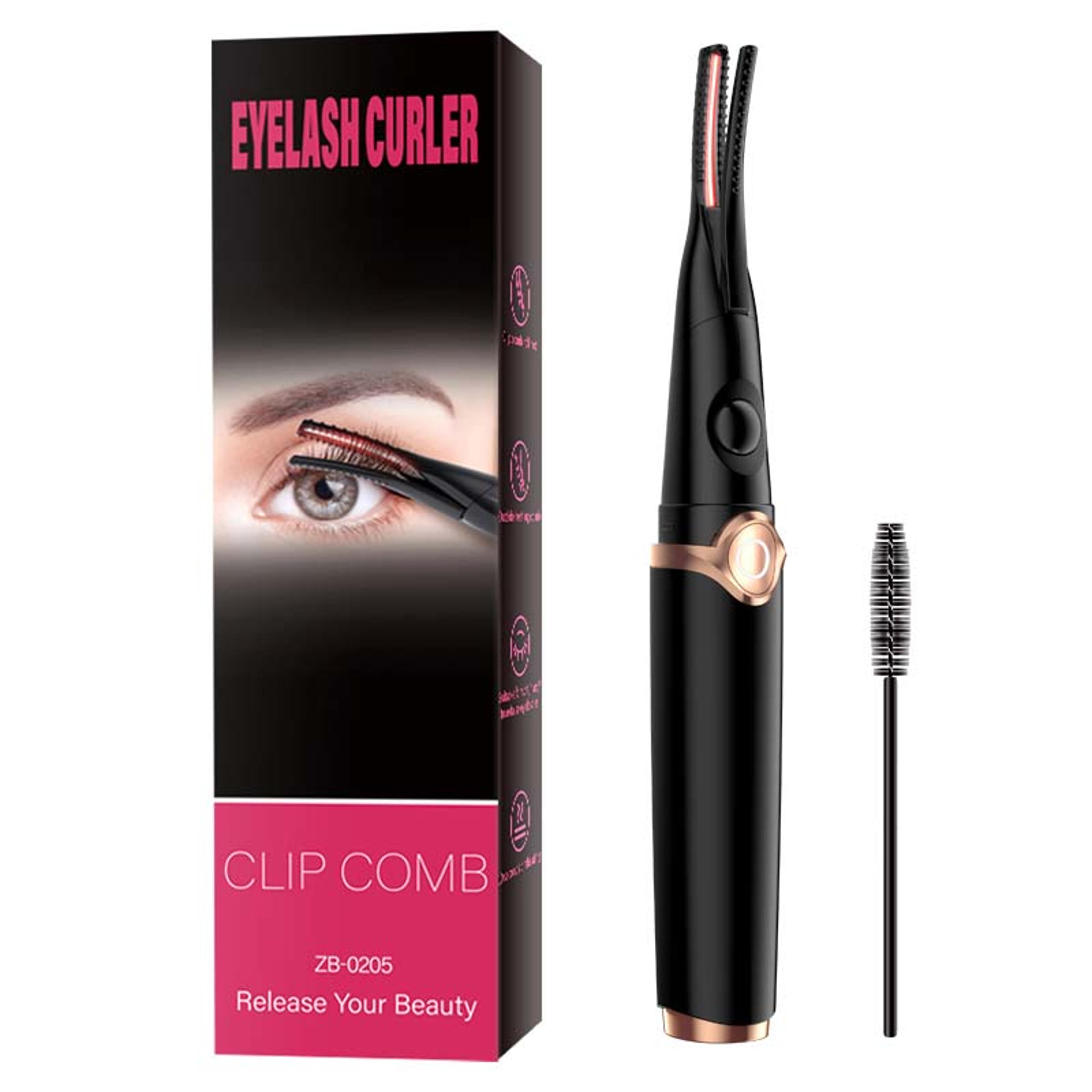 portable electric heated eyelash curler for women, long lasting curl, private label heated eyelash curler