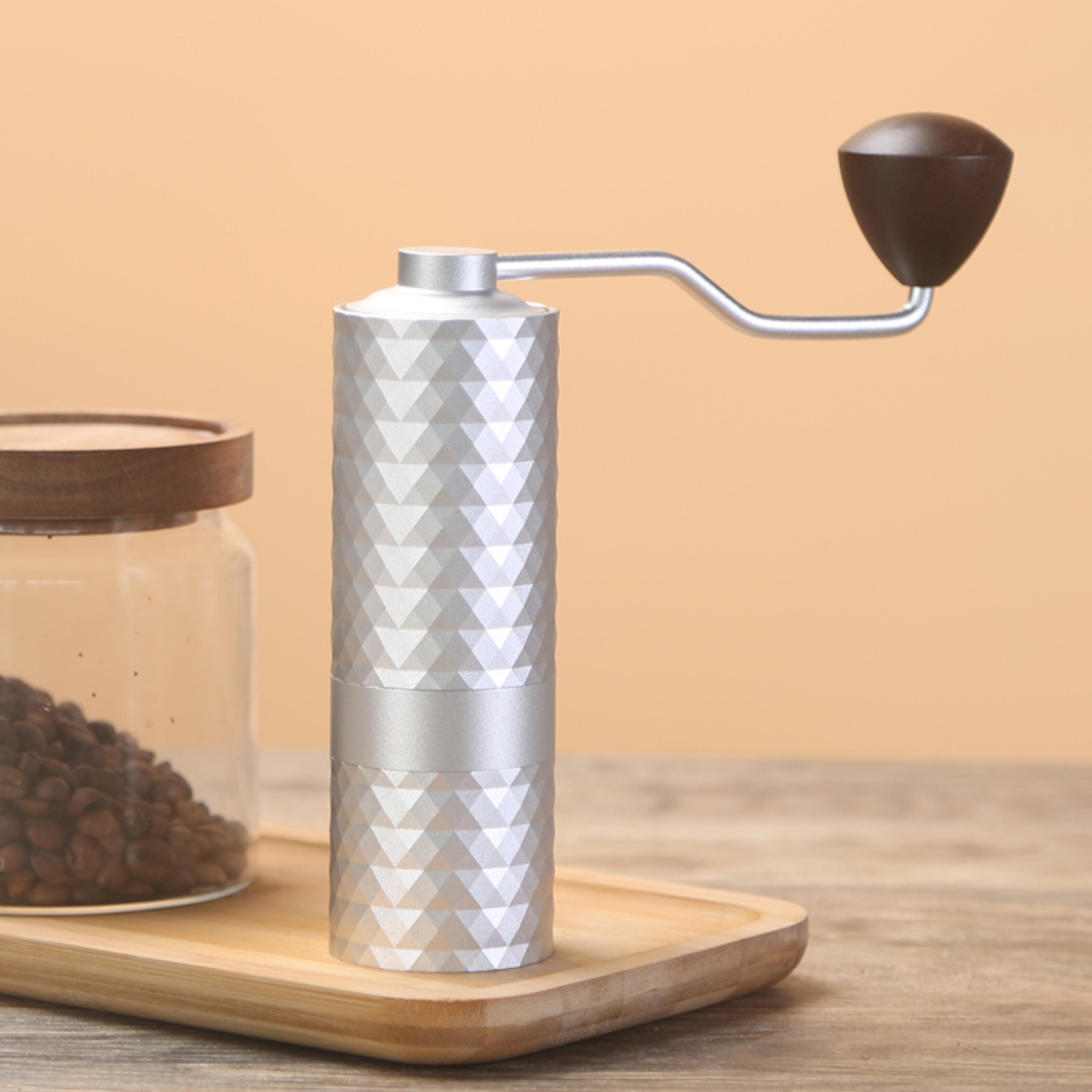 Upgrade Manual Coffee Grinder Professional CNC Stainless Steel Burr Grinder With Diamond Adjustment 5