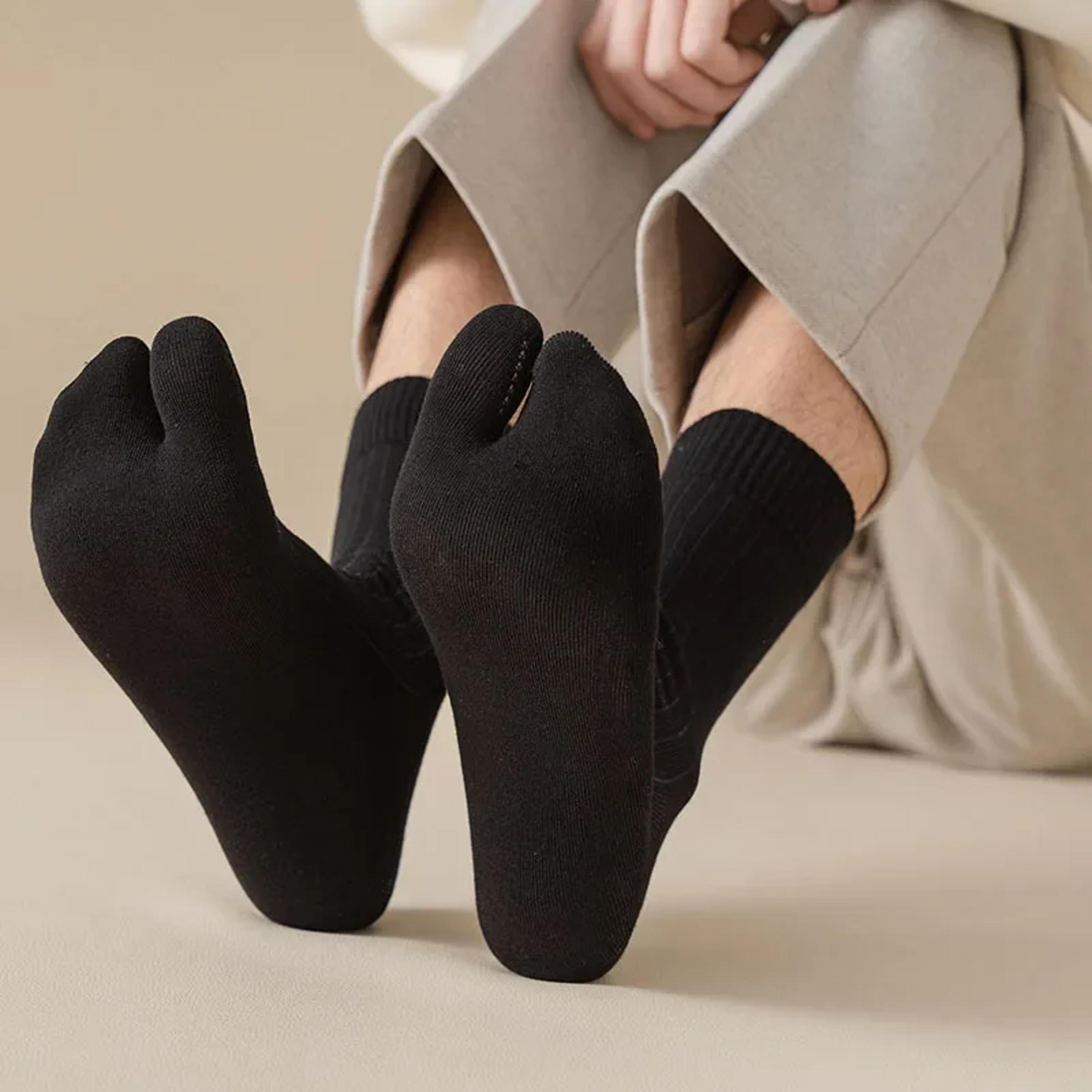 Fashion Japanese Style Tabi Toe Socks For Men Women Summer Fiber TwoFinger Socks Kimono  Flip Flop