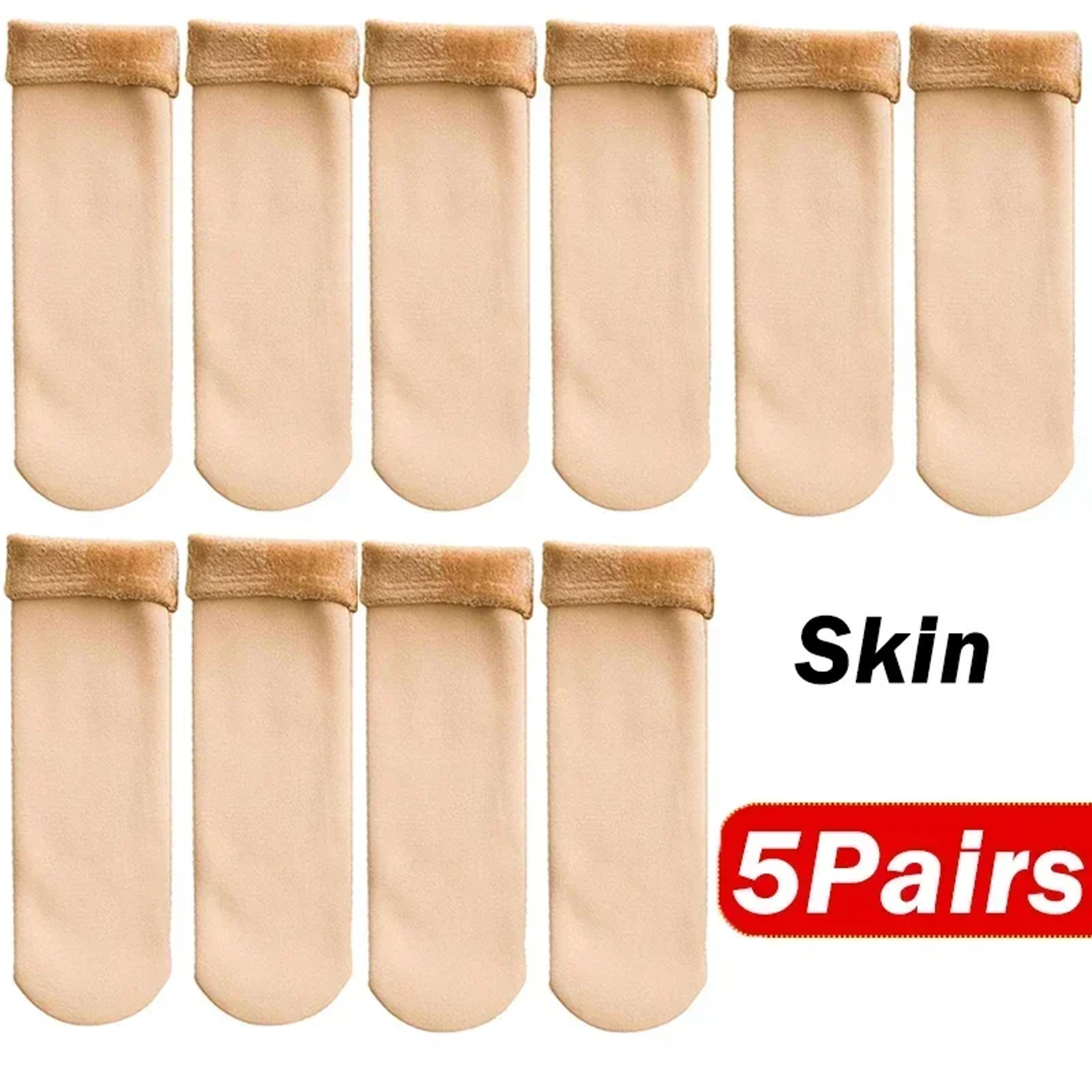 5Pair Womens Winter Thermal Socks Thicken Warm Cashmere Wool Blend Short Socks For Boots Snow Home