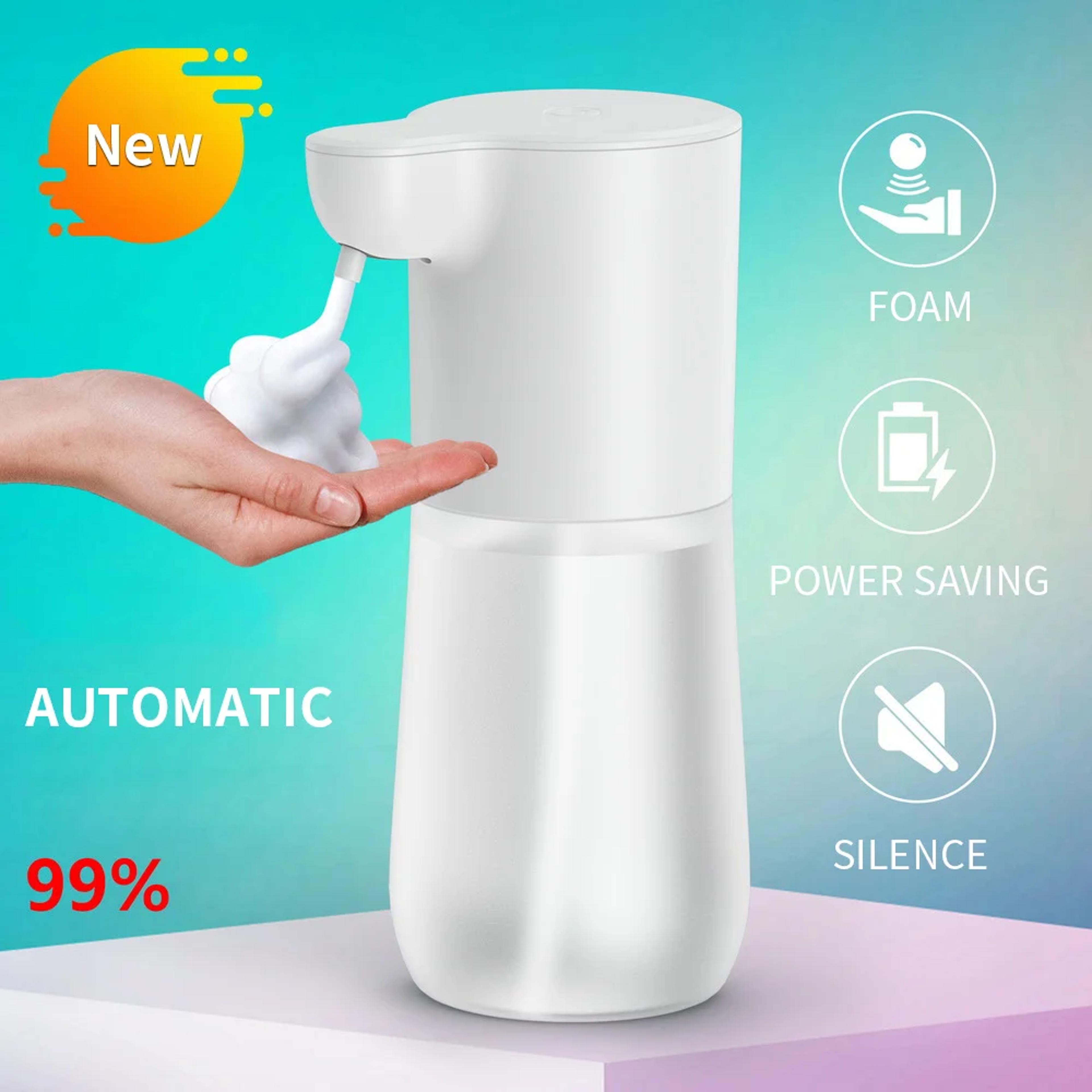 350ml automatic foam soap dispenser, smart touchless hand washing machine, usb rechargeable, waterproof for bathroom