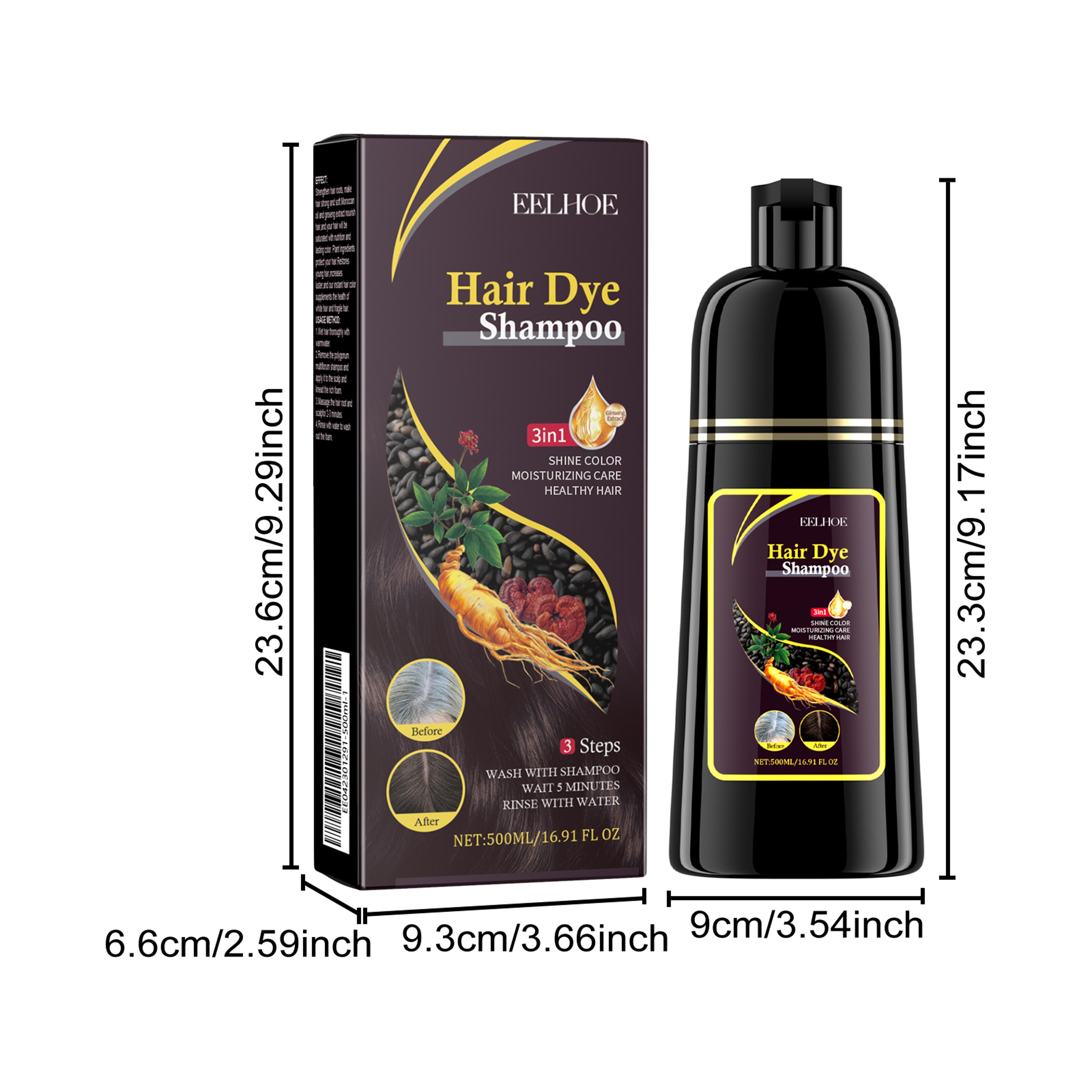 Brown Hair Dyeing Shampoo Lasting Coloring Deeply Nourishing Formula To Reduce Breakage Promote Sca 6