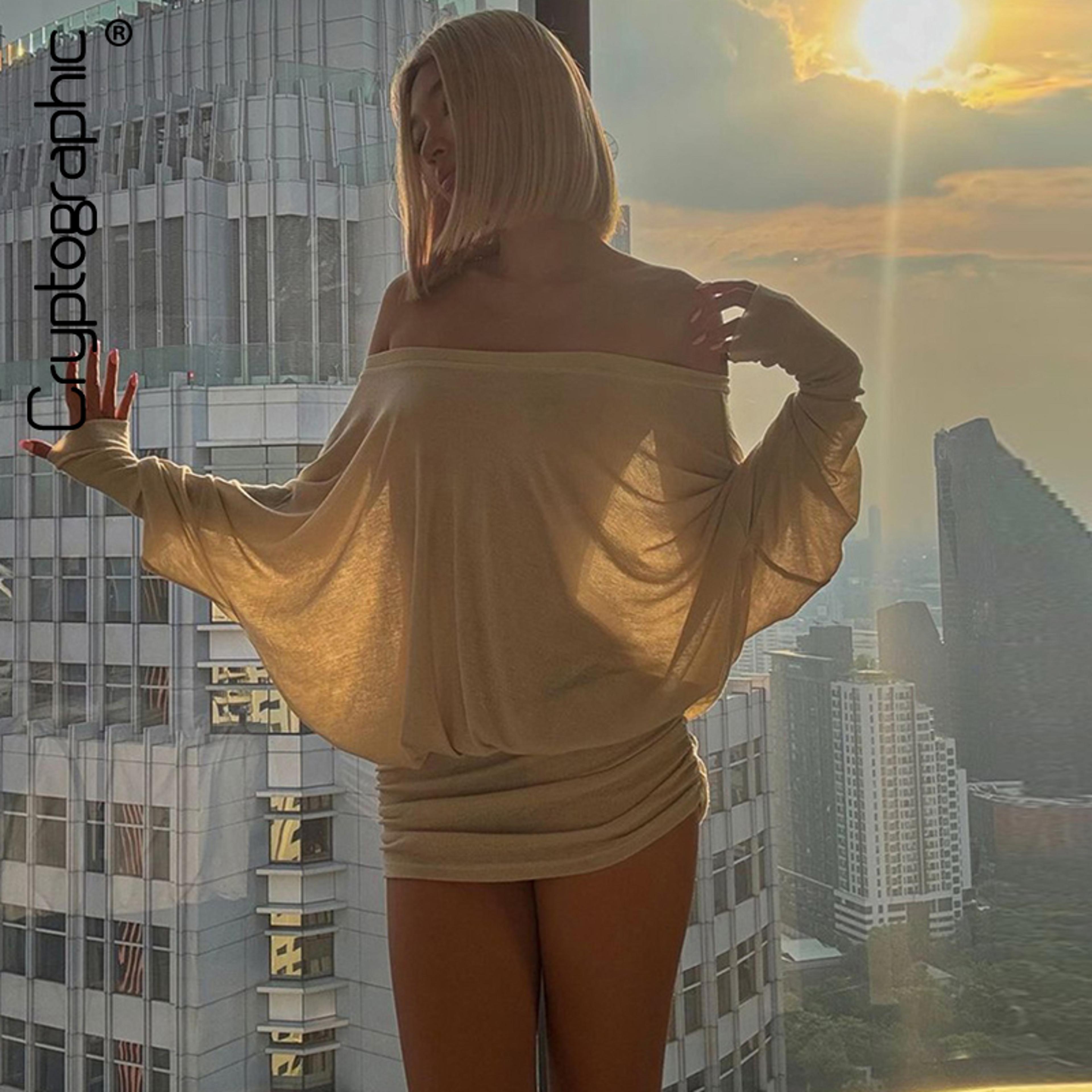 off shoulder sheer ruched bodycon mini dress long sleeve party outfit