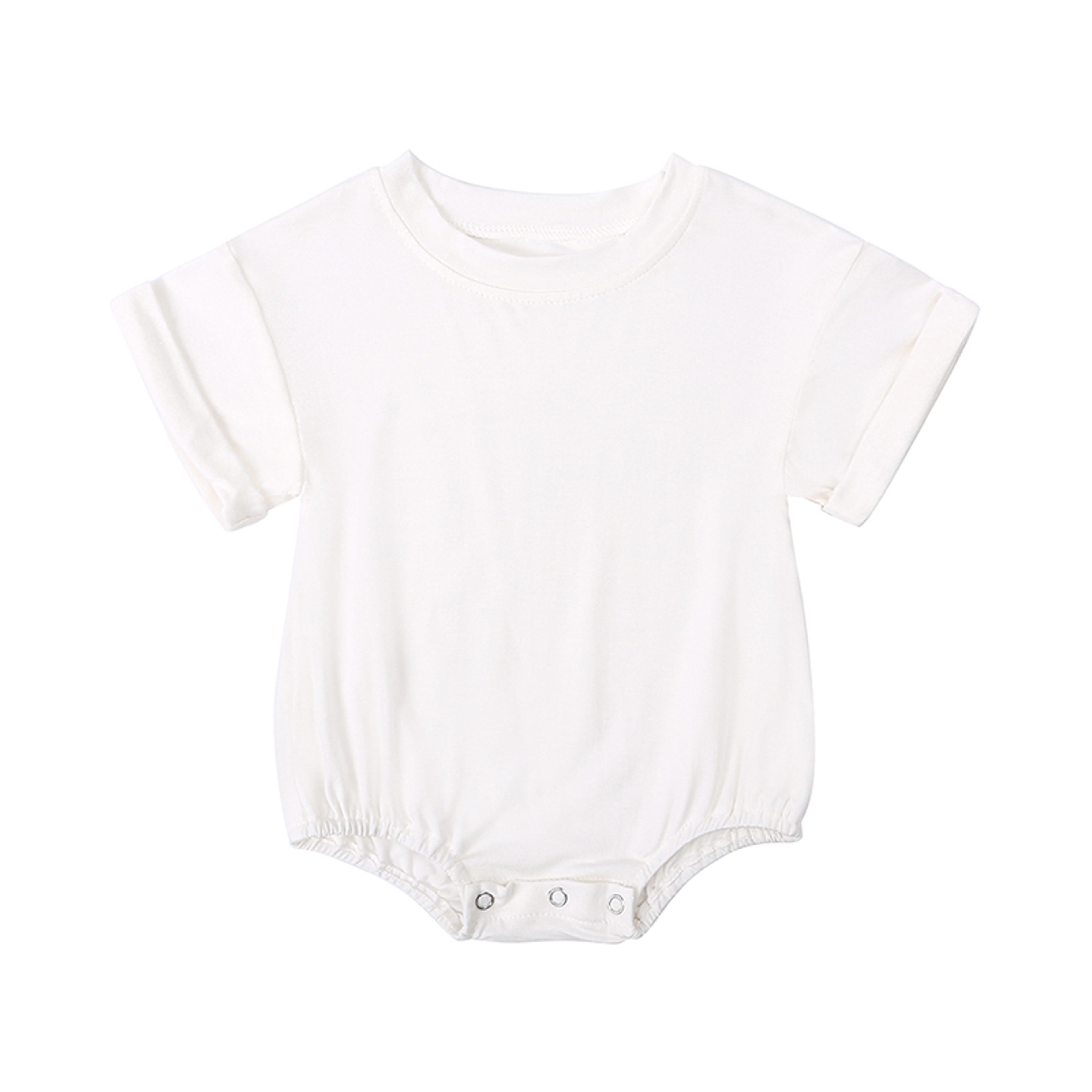 Baby Romper Bamboo Fiber Jumpsuit Casual Newborn Clothes For Boys And Girls Short Sleeve Bodysuit 6