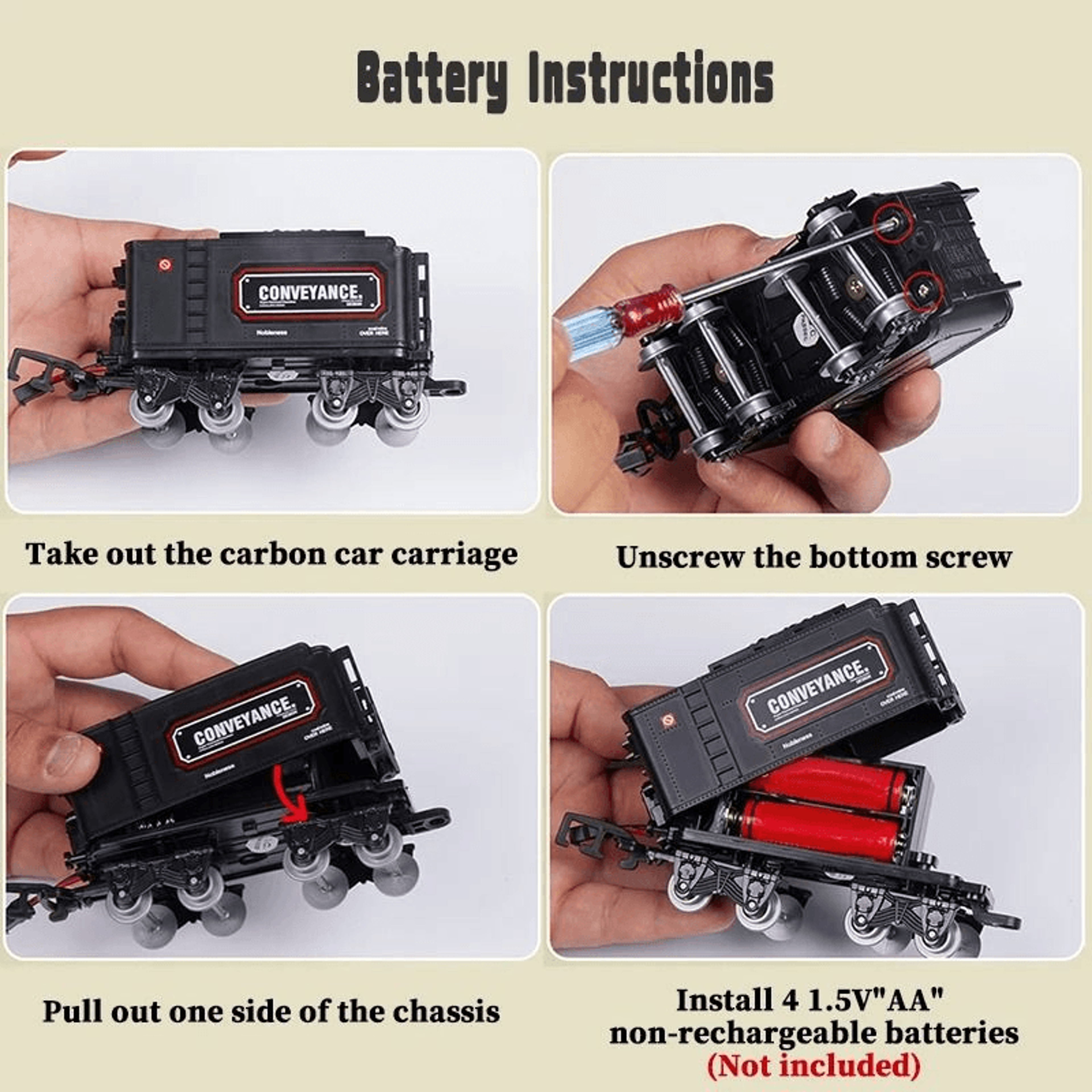 indoor train set with lights and steam