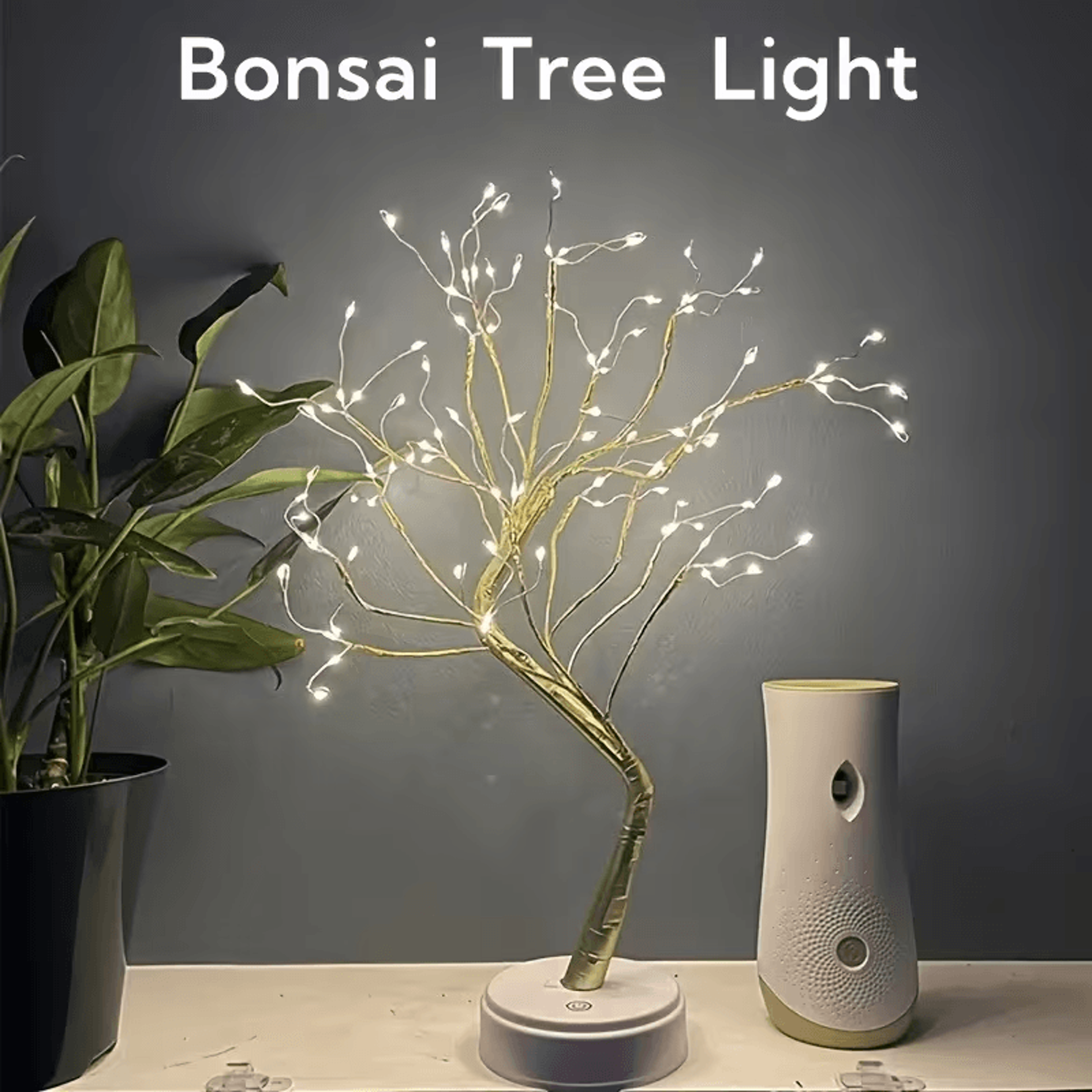 bedside fairy light tree for sleep routine