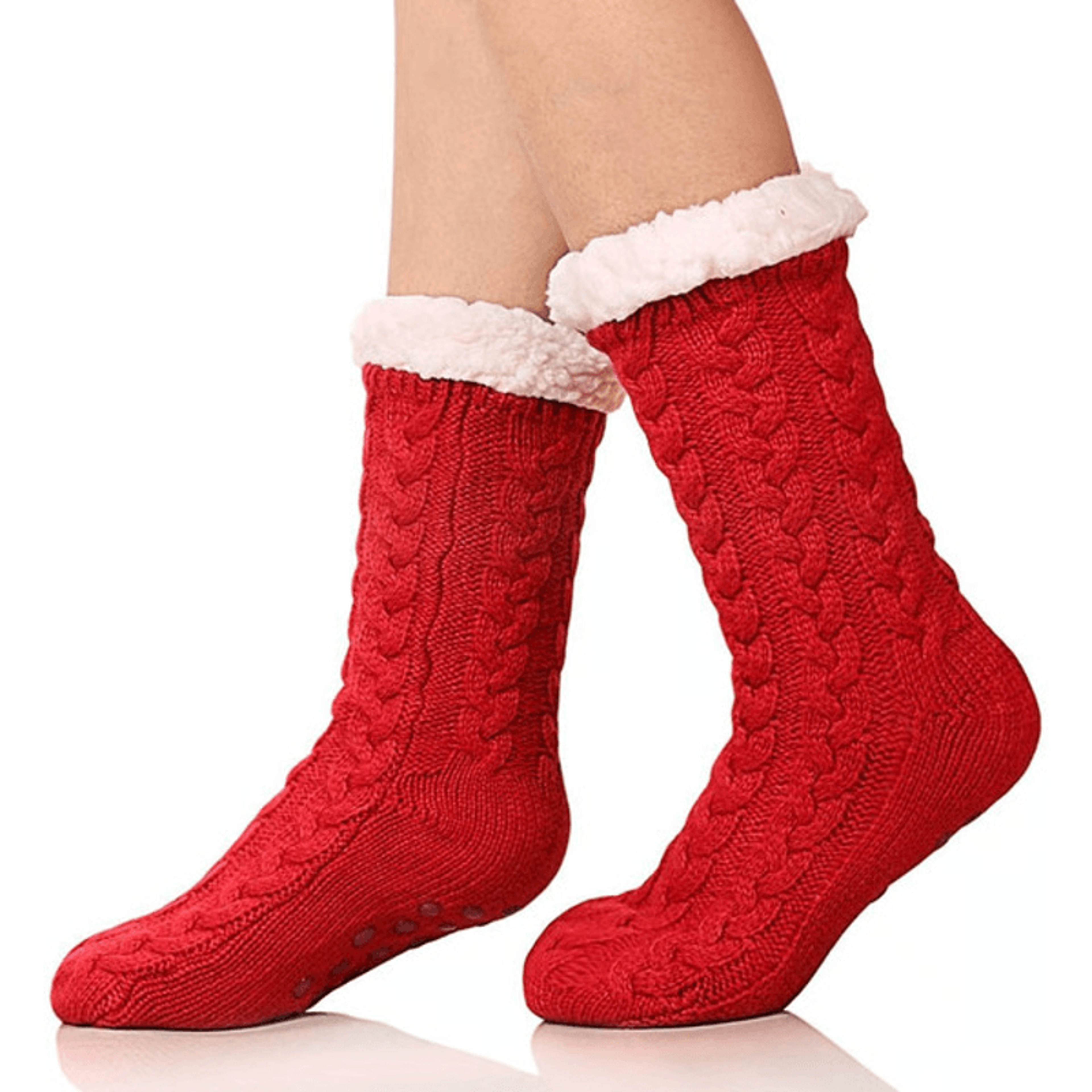 fuzzy sherpa socks for winter lounging
