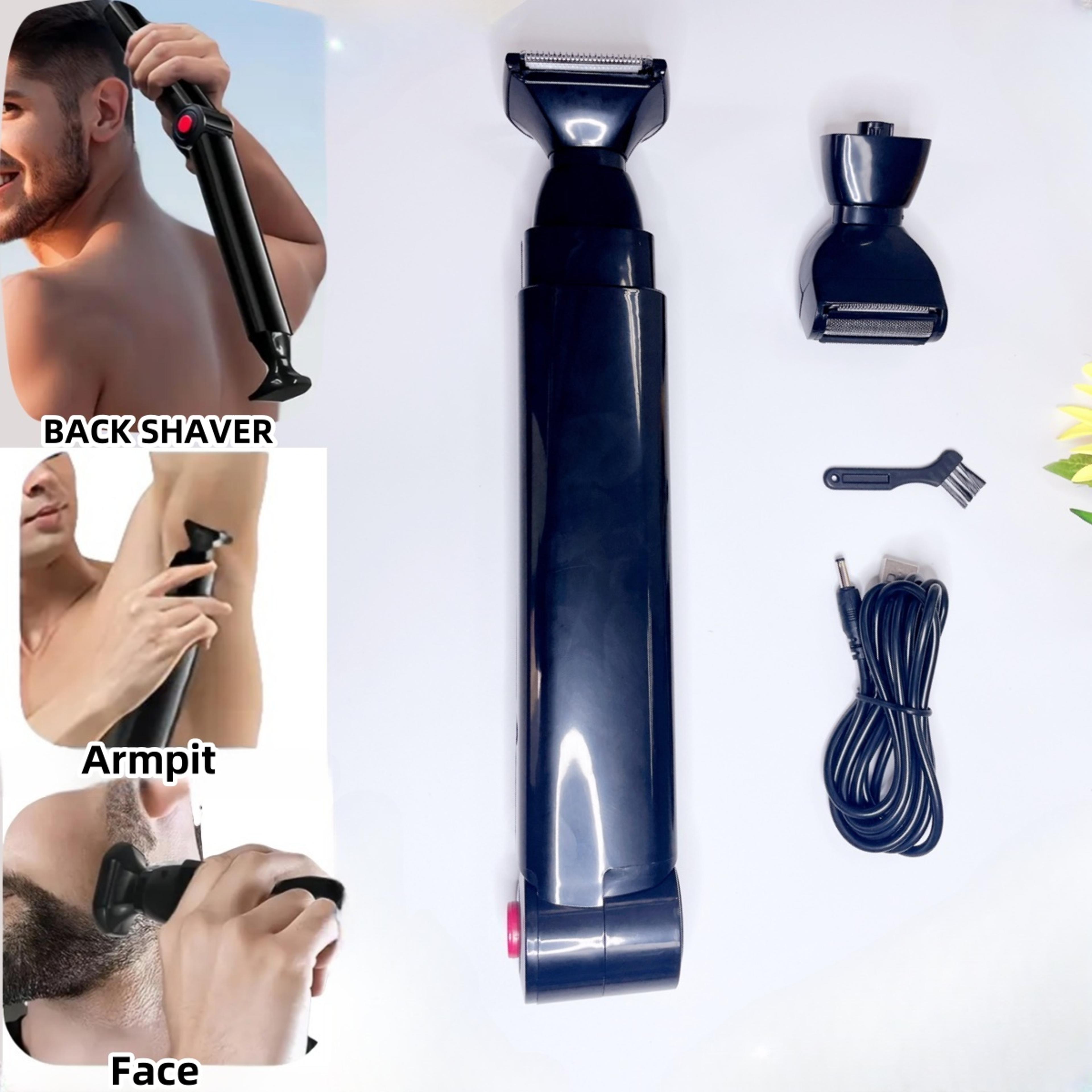 Electric Back Shaver For Men  Rechargeable Foldable Groomer For Smooth Easy Hair Removal 4