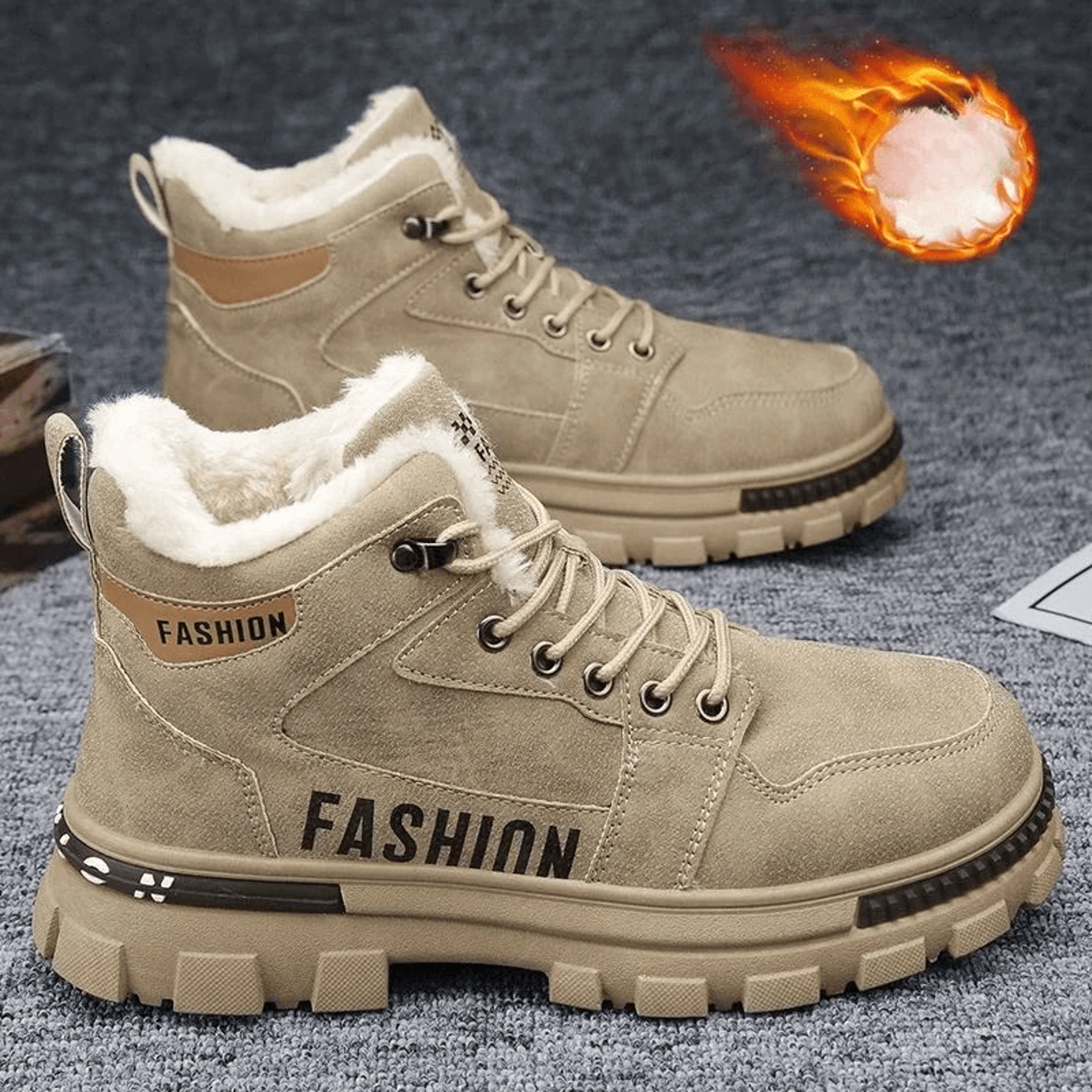 Mens Winter Snow Boots Warm AntiSlip And Supportive For Outdoor Work 2