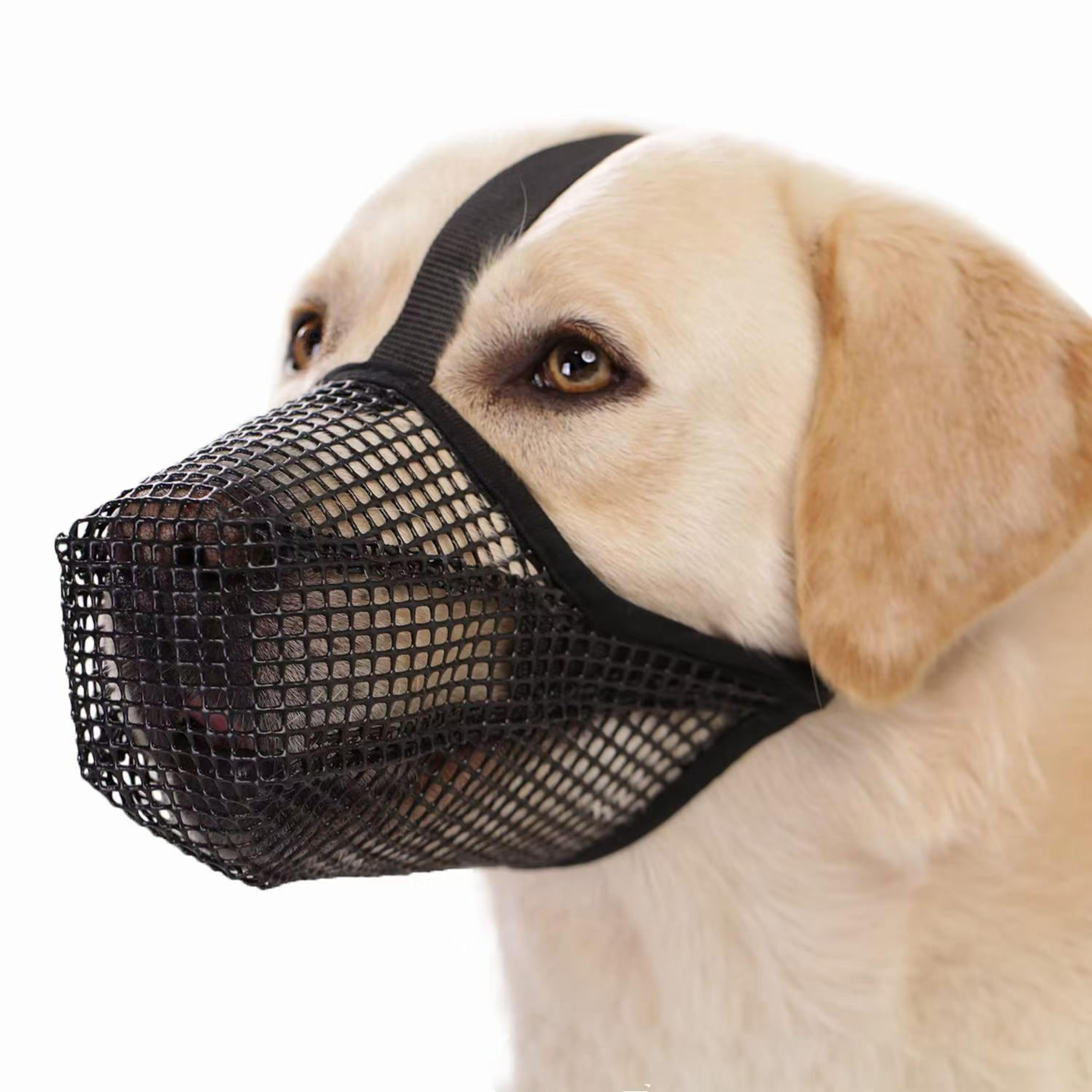 adjustable breathable dog muzzle anti bark mesh mouth cover