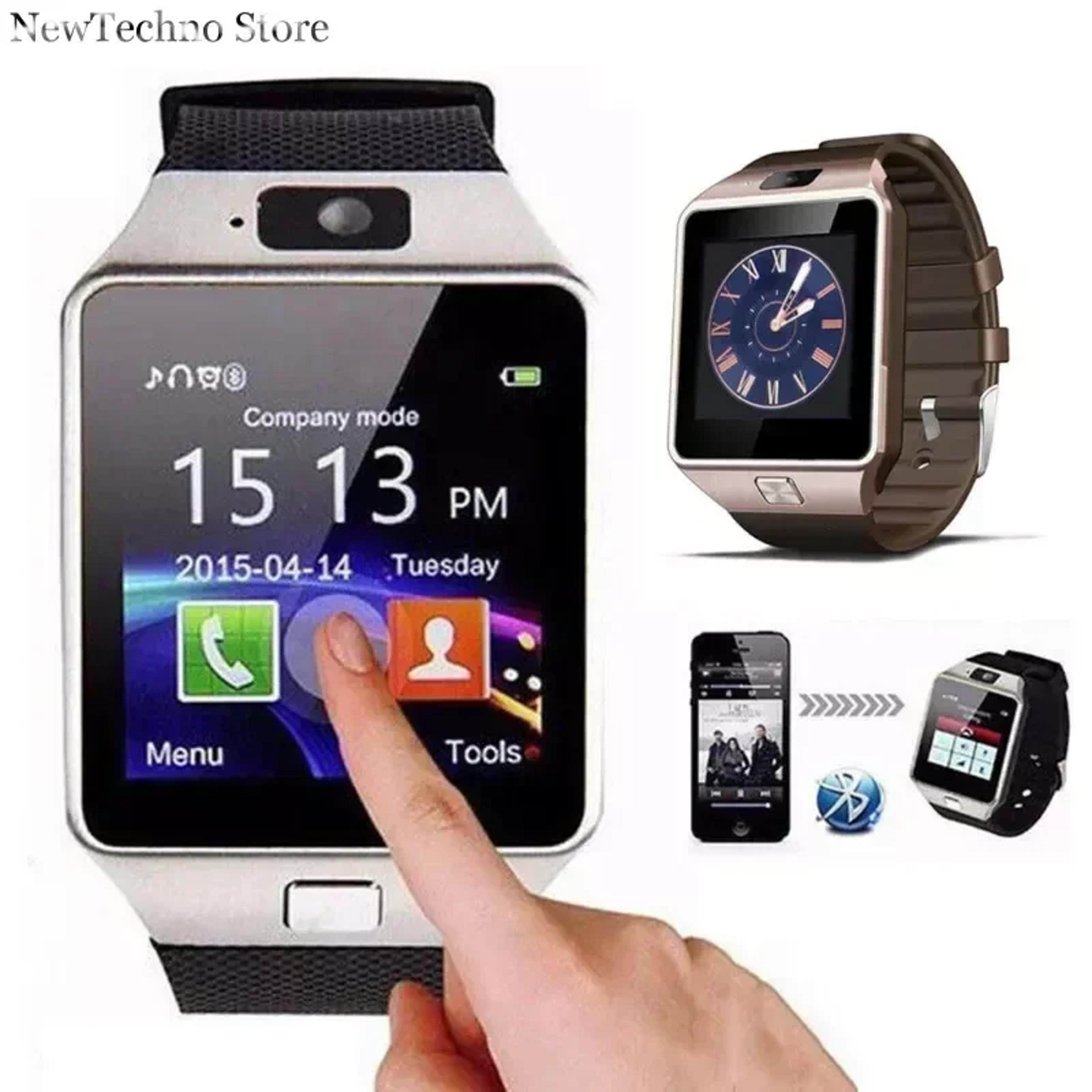 bluetooth smart watch with camera waterproof fitness tracker for android and iphone