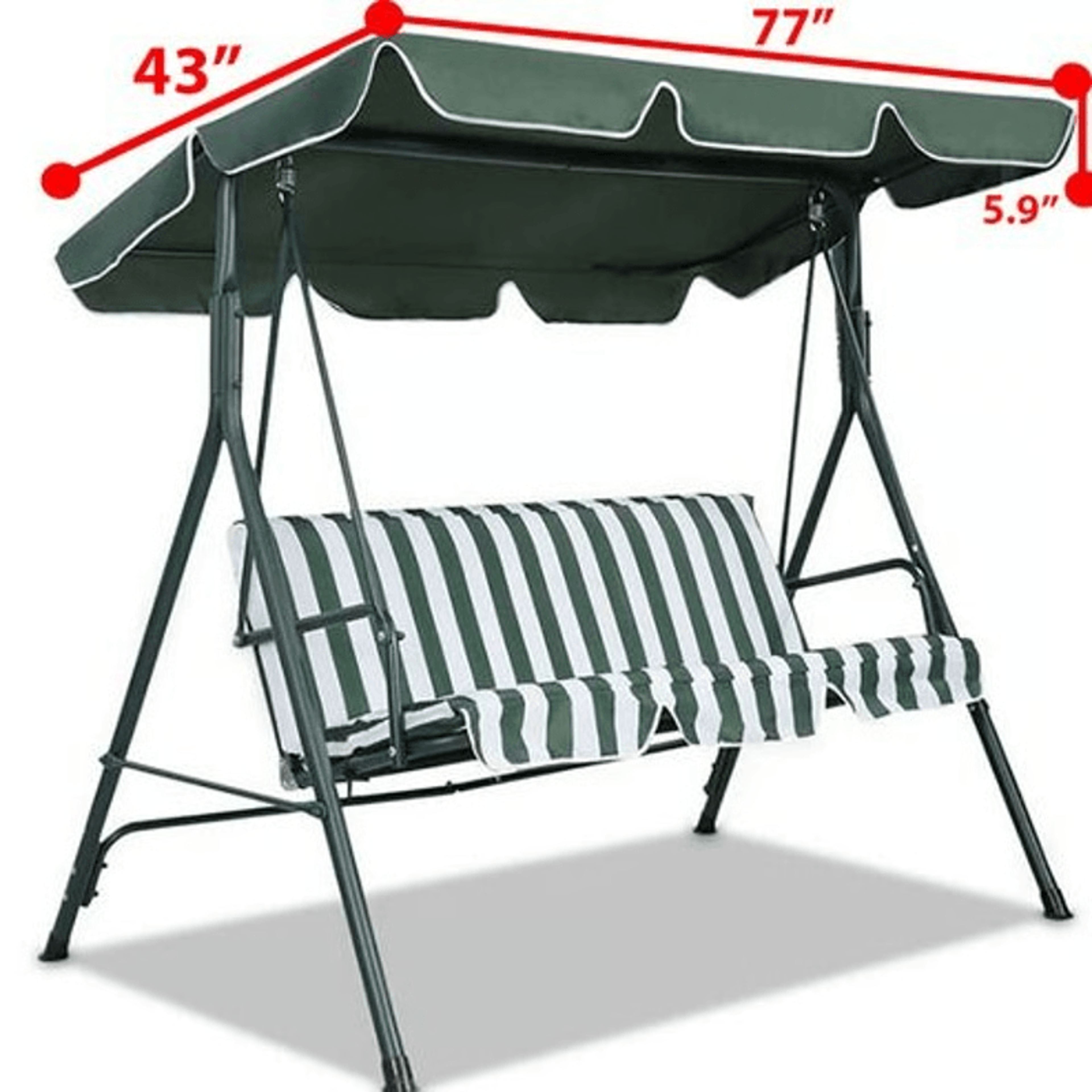 Outdoor Garden Patio Swing Canopy Cover Replacement With Sun UV Protection 10