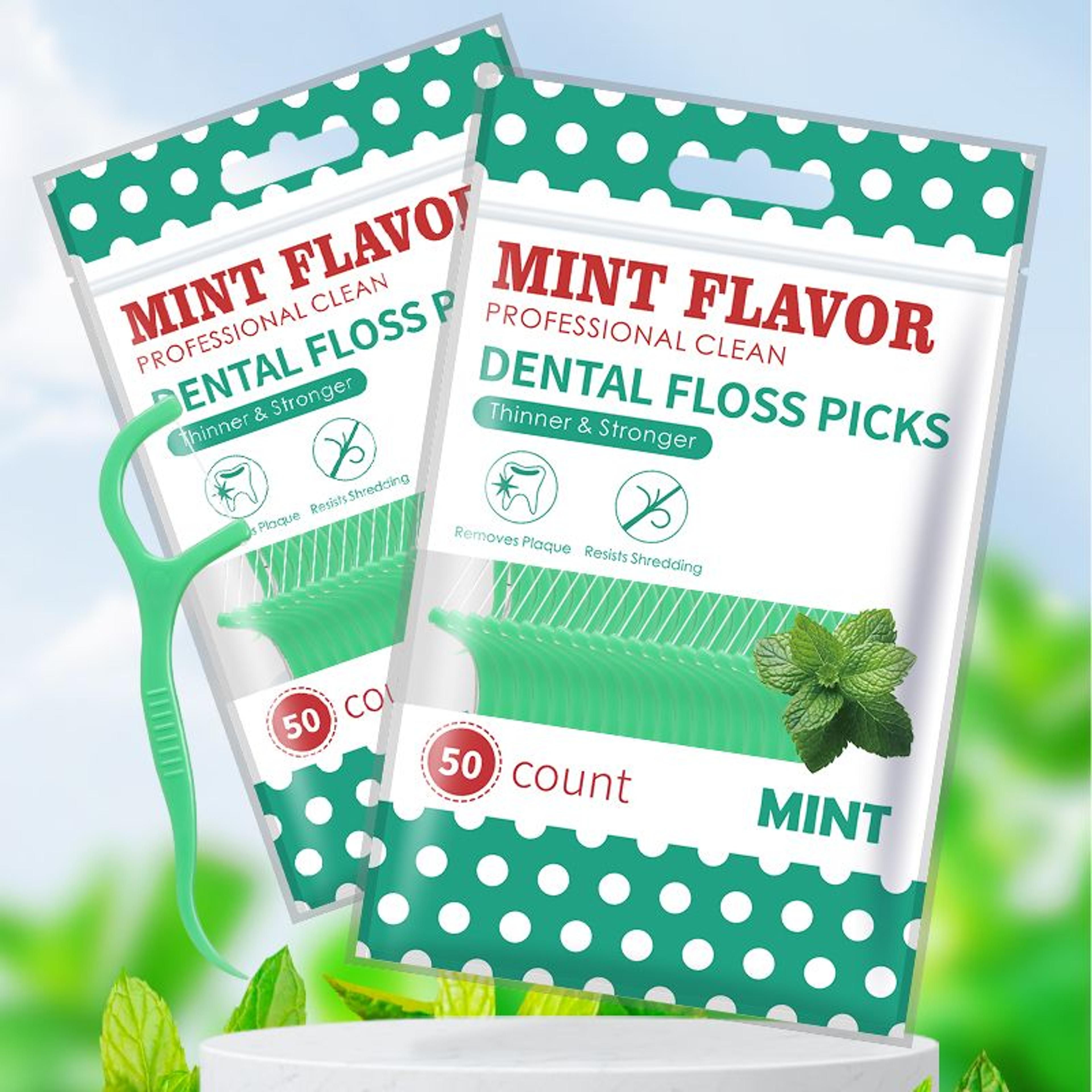 Mint Dental Floss Sticks for Adults UltraFine Flosser Set with Portable Toothpick  Storage Box