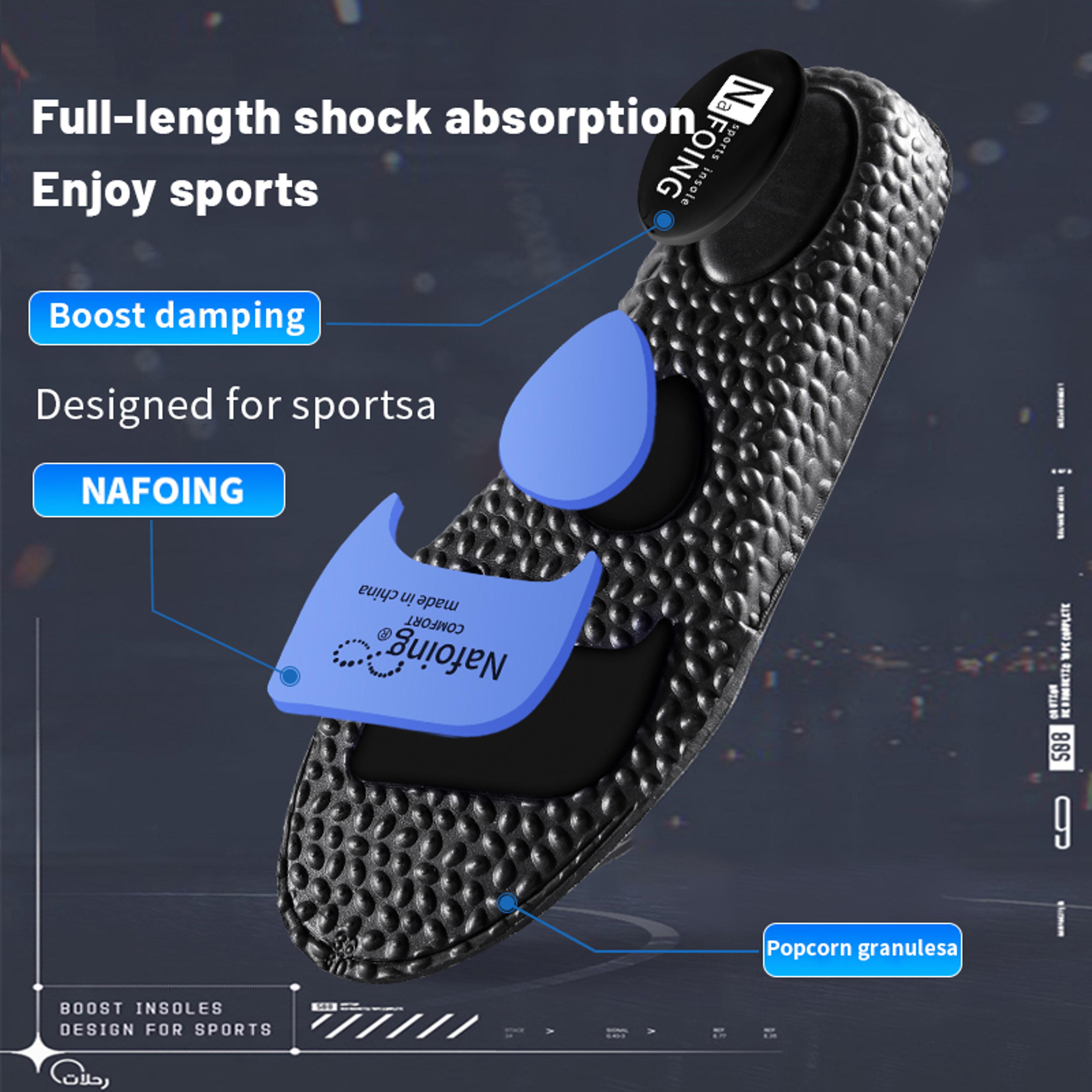 Deodorant Shoe Insoles Comfort Pads with Massage Care for Men  Women  ShockAbsorbing  Breathabl