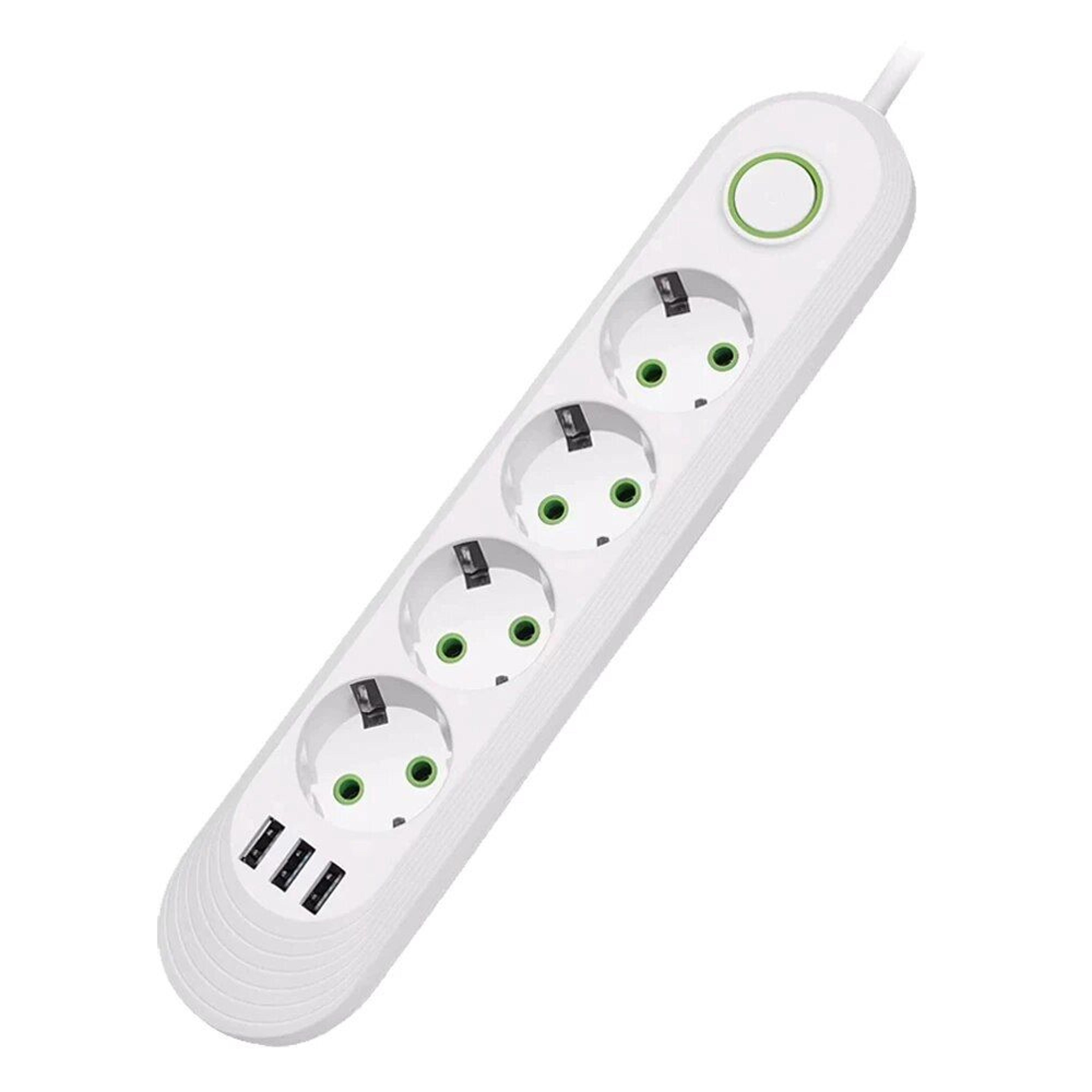 2500W Power Strip with AC Outlet  USB Ports Multiprise Extension Cord Fast Charging  Surge Prote