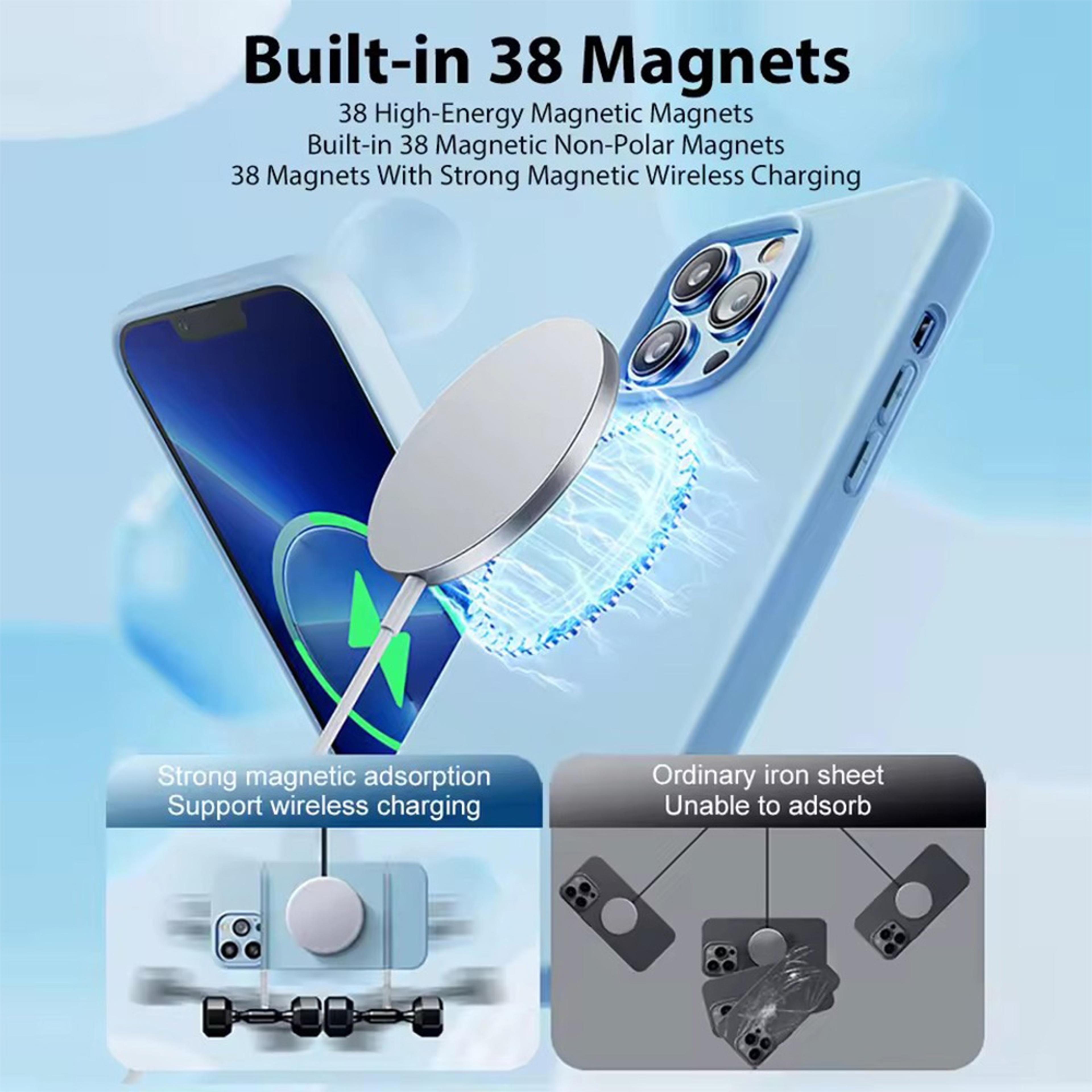 Magsafe Liquid Silicone Case for iPhone UltraThin Magnetic Wireless Charging  Shockproof Cover