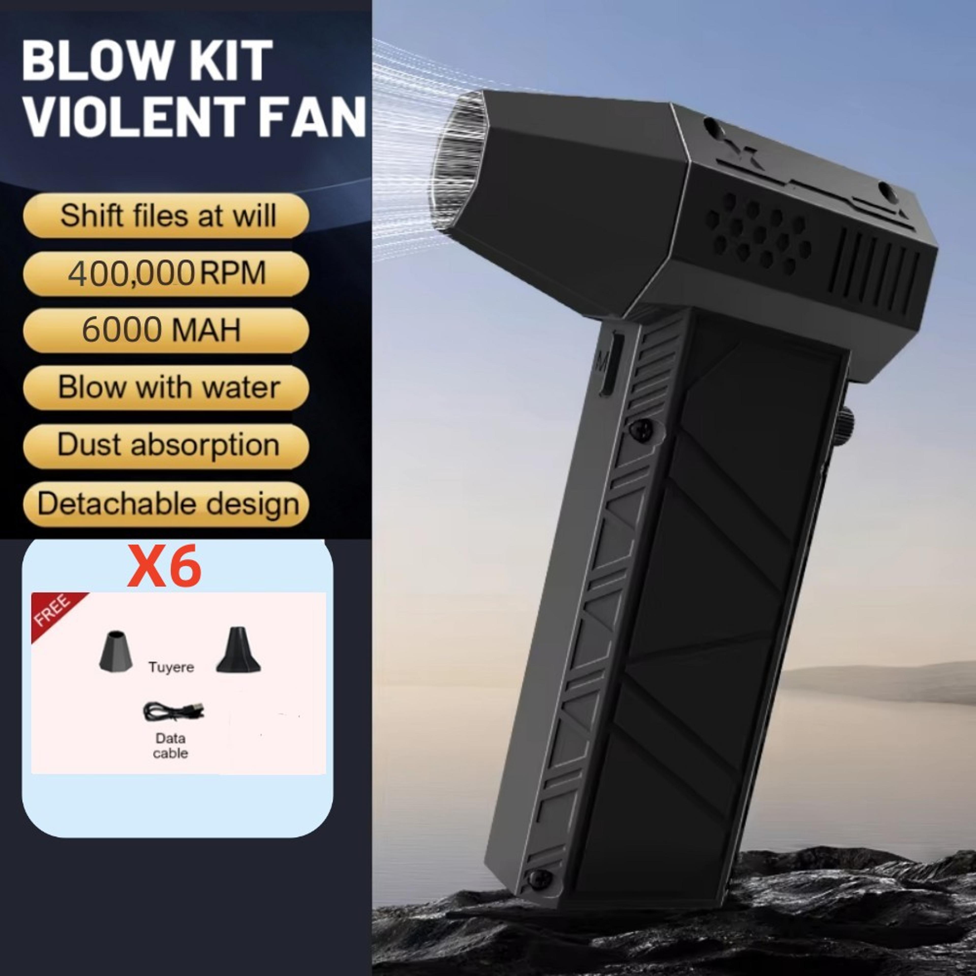 Turbo Jet Blower 300000RPM Violent Fan HighSpeed Dust Cleaner TypeC Charging 53ms Strong Win