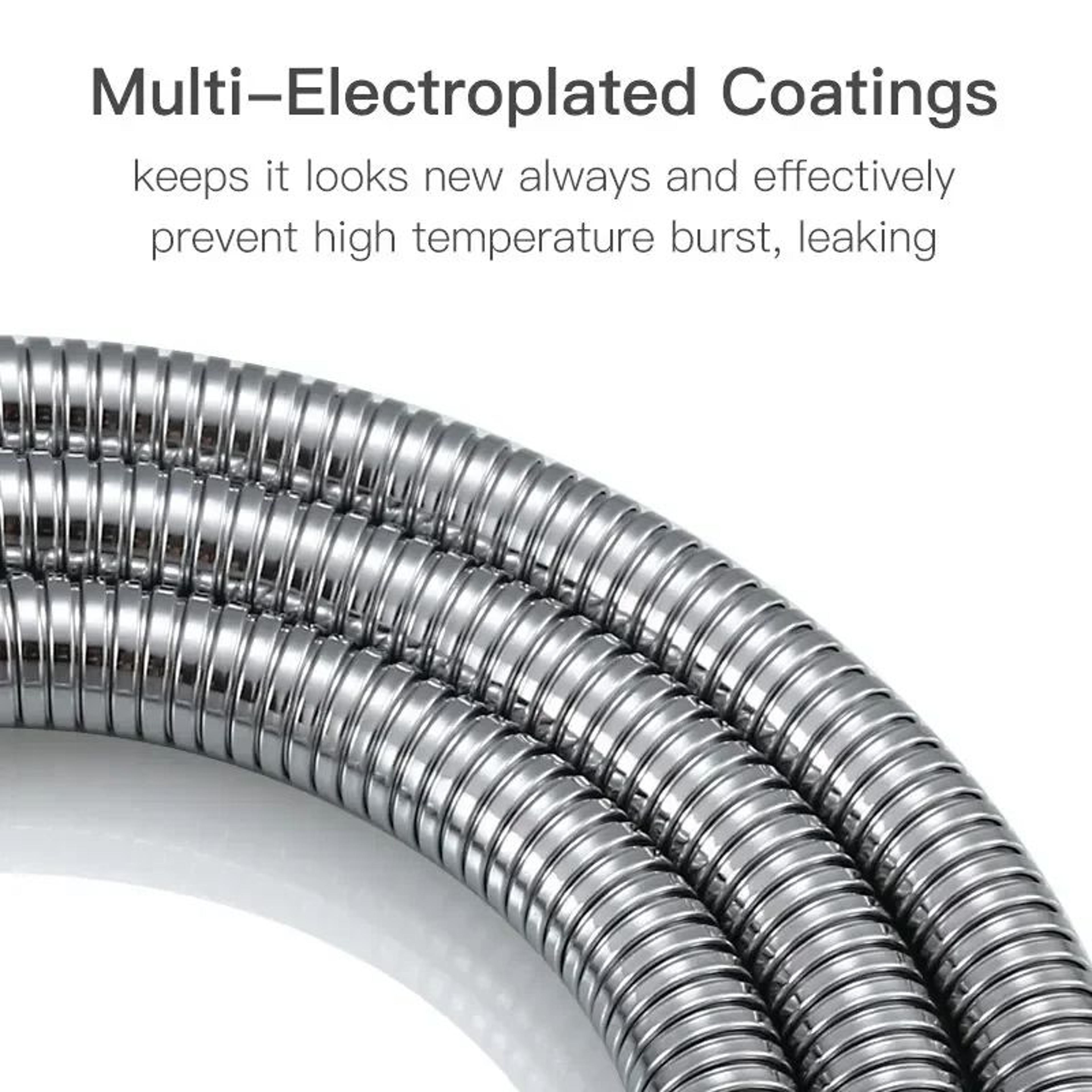 Stainless Steel Shower Hose Extension Tube Flexible Bathroom Water Pipe Draw Tube For Handheld Show 2