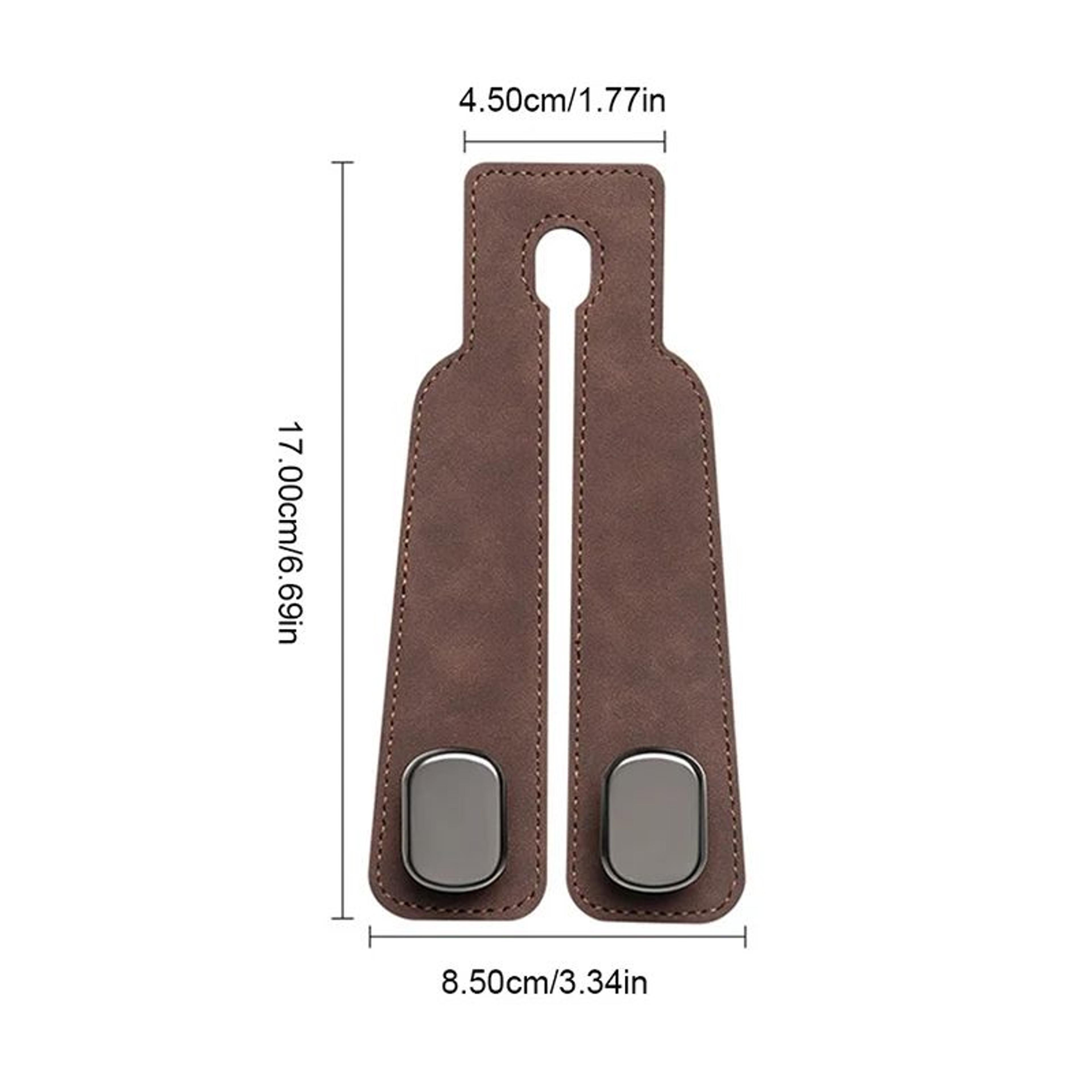 Car Headrest Hook Premium Suede Dual Hanger Alloy Hook For Rear Seat Bag Purse Storage Organizer Un 5