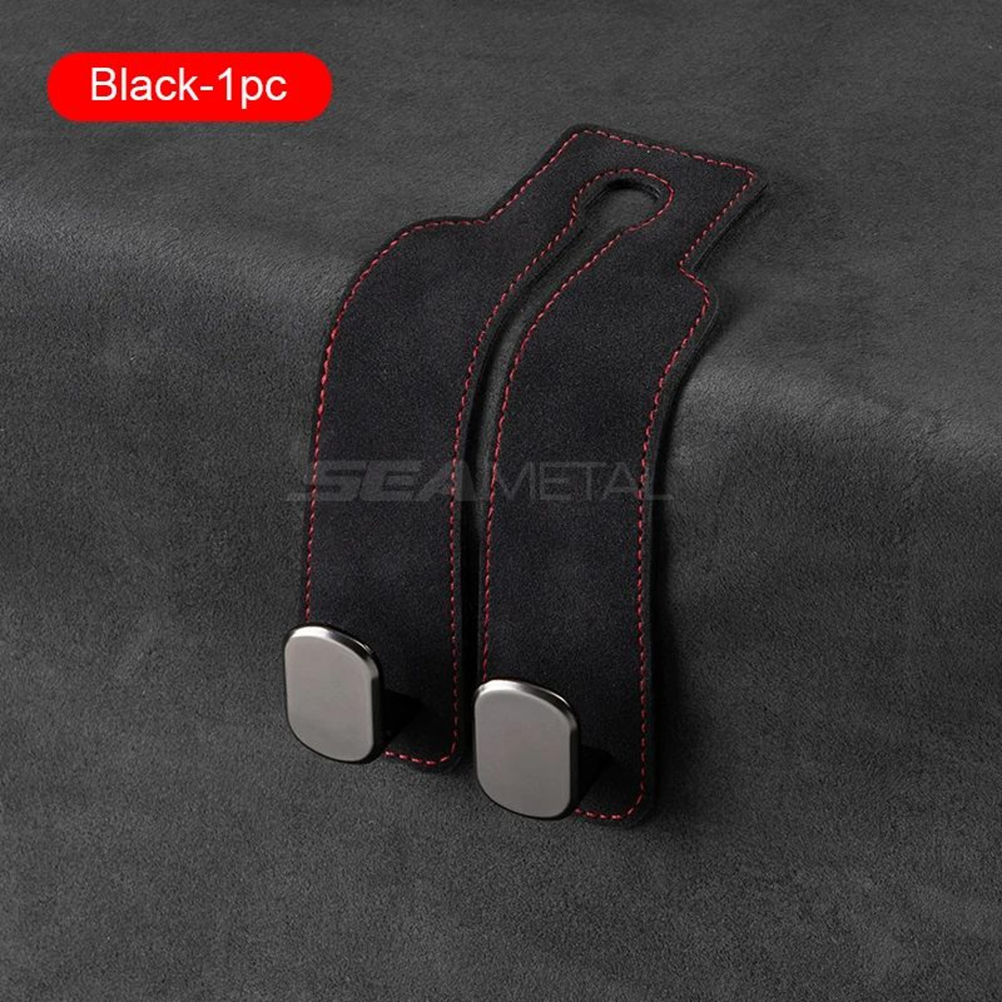 Car Headrest Hook Premium Suede Dual Hanger Alloy Hook For Rear Seat Bag Purse Storage Organizer Un 6